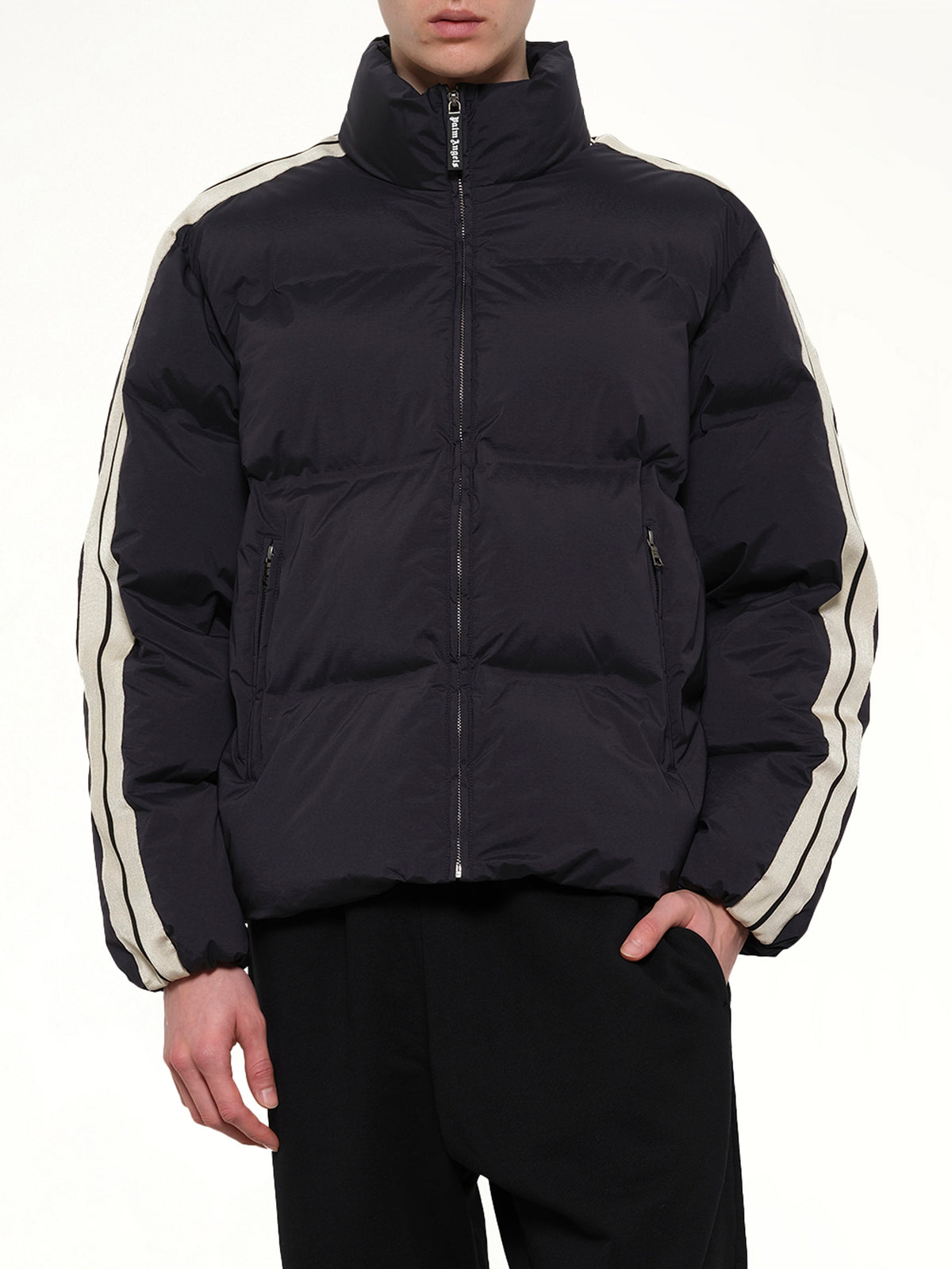 Classic Logo Track Down Jacket in Black/Tofu