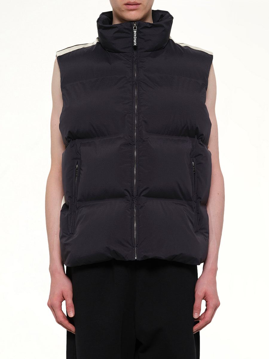 Classic Logo Track Down Vest in Black/Tofu
