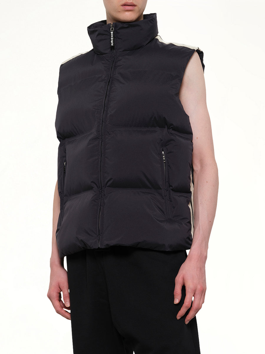 Classic Logo Track Down Vest in Black/Tofu