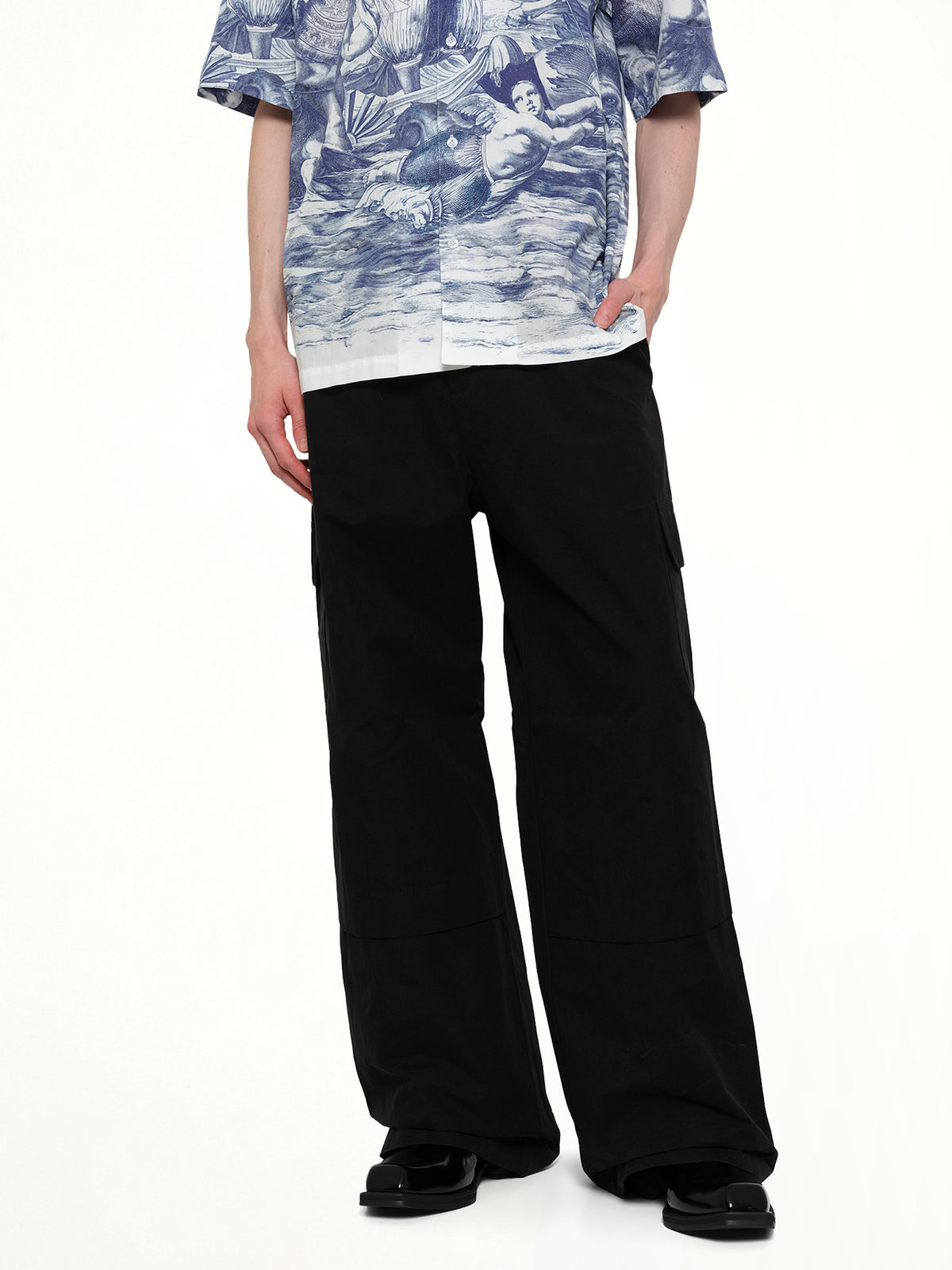 Sculpted Track Trouser in Black