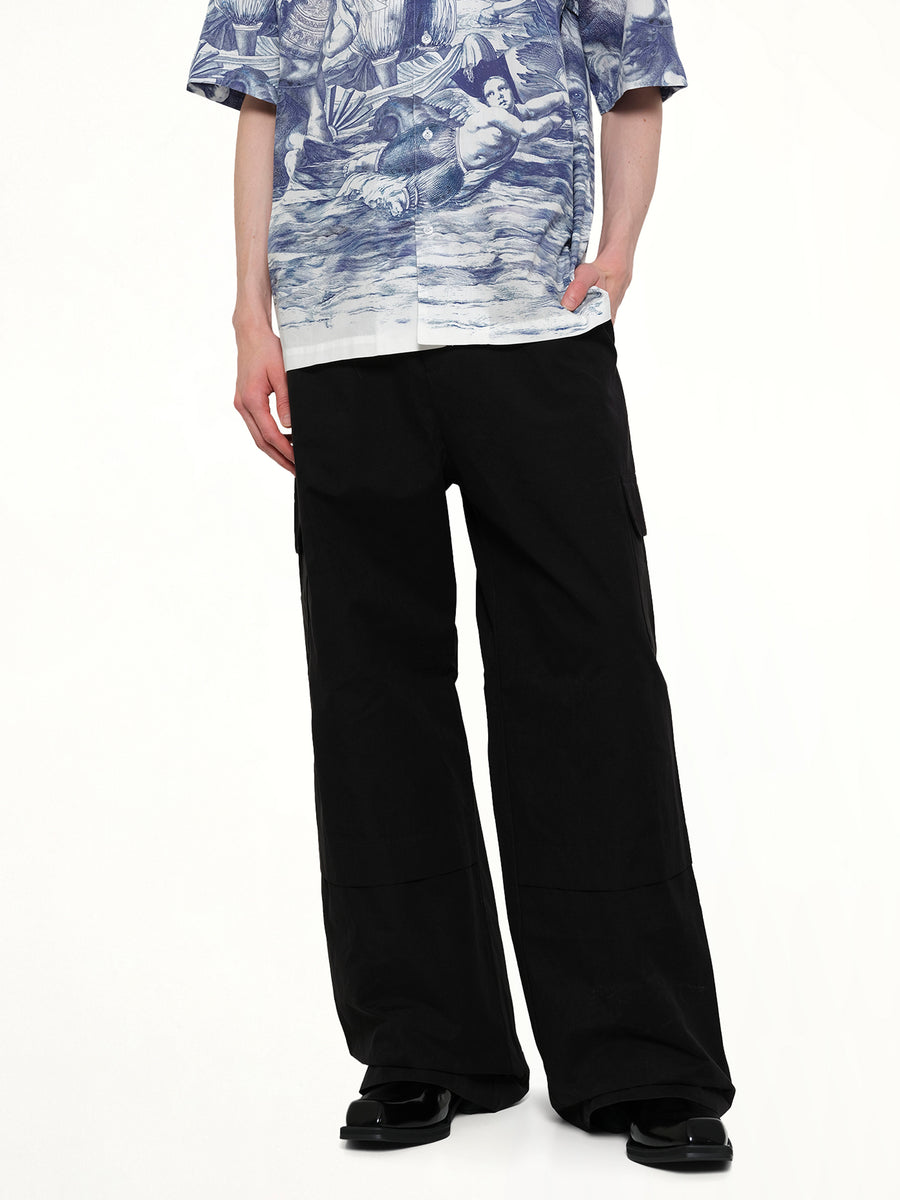 Sculpted Track Trouser in Black