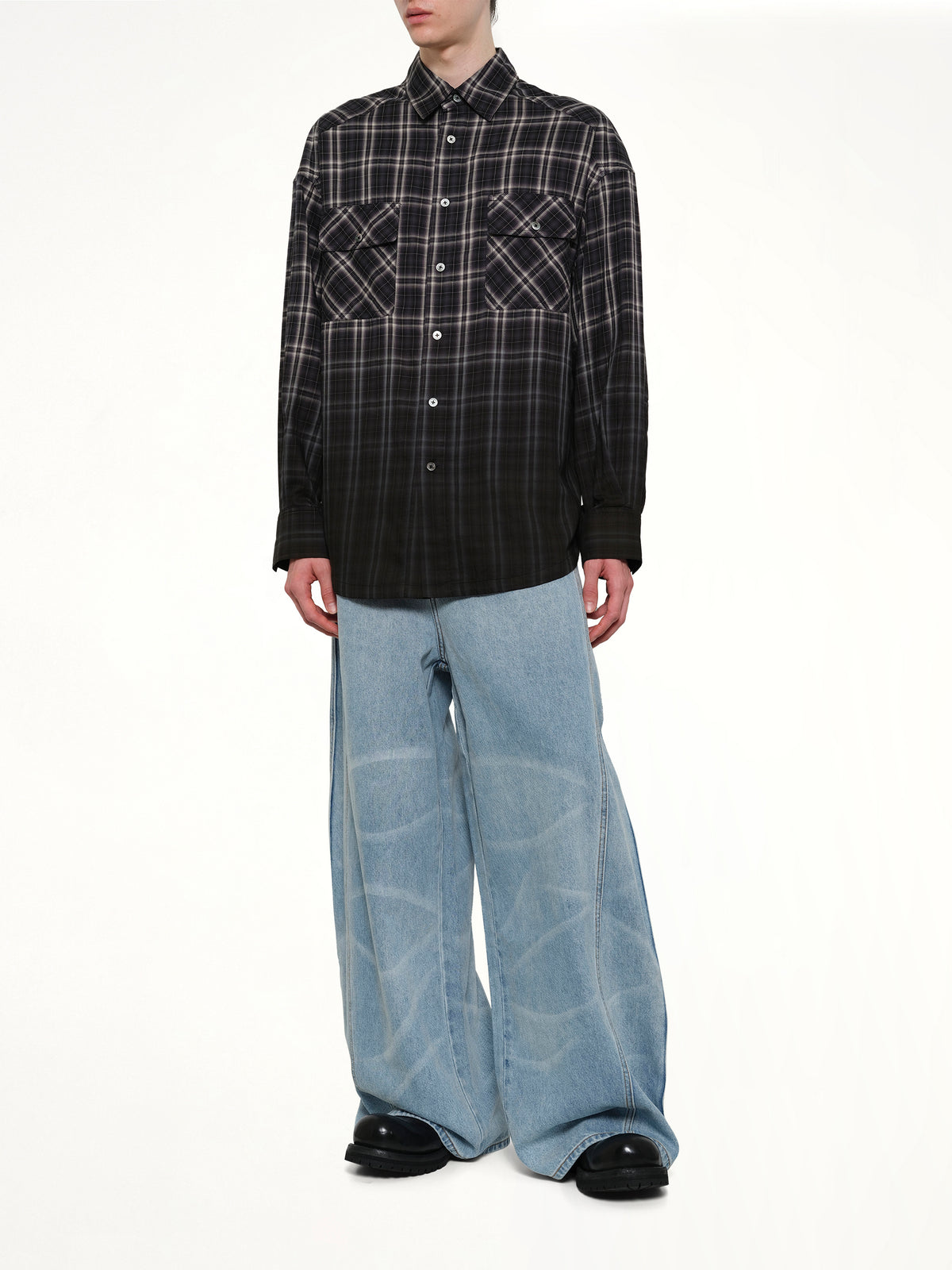 Check Workwear Shirt in Black