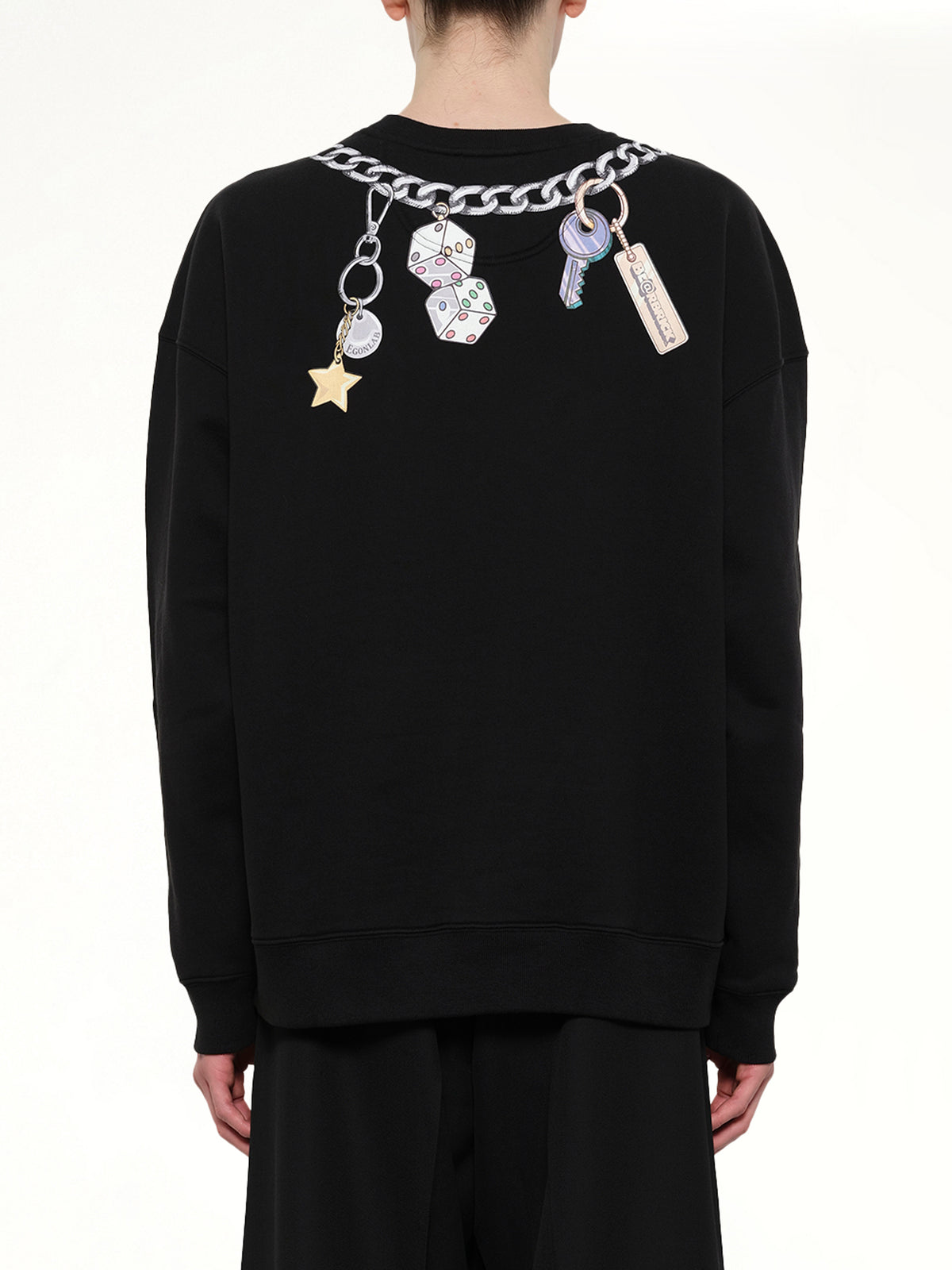 Bearbrick Print Cotton Sweatshirt in Black