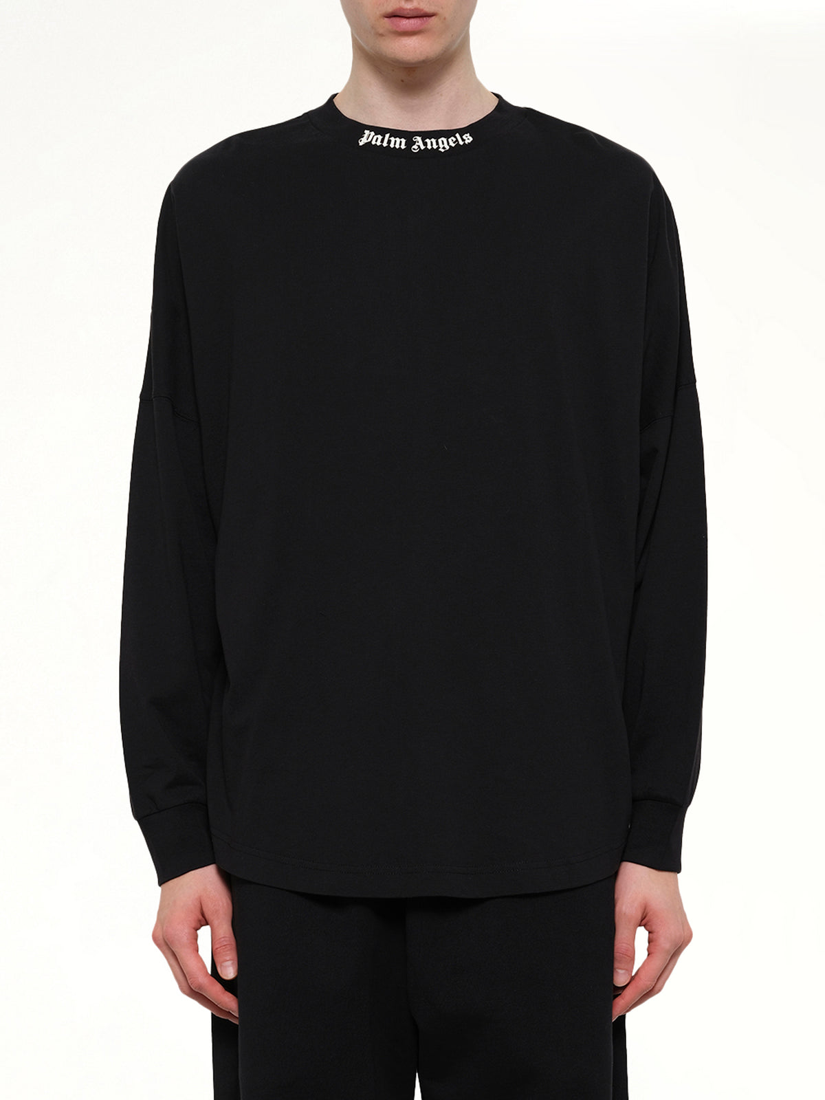 Classic Logo Over T-Shirt L/S in Black/Off White