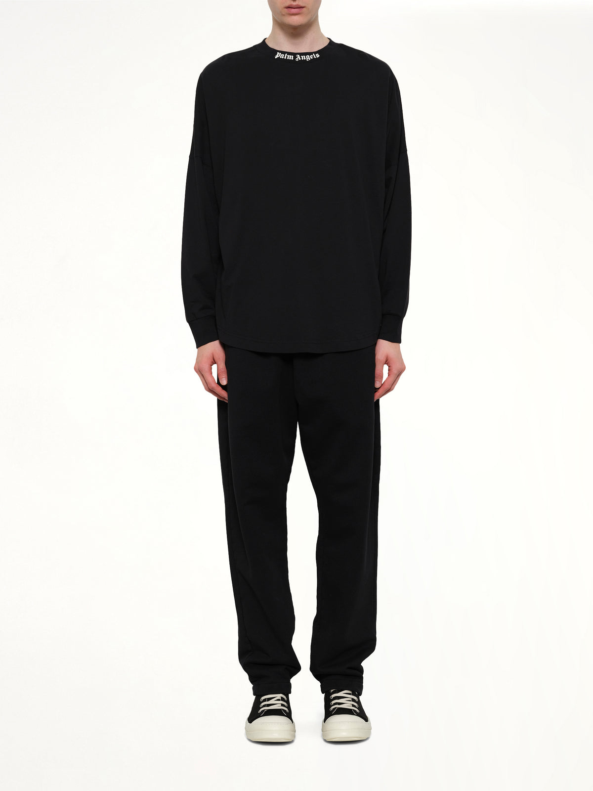 Classic Logo Over T-Shirt L/S in Black/Off White
