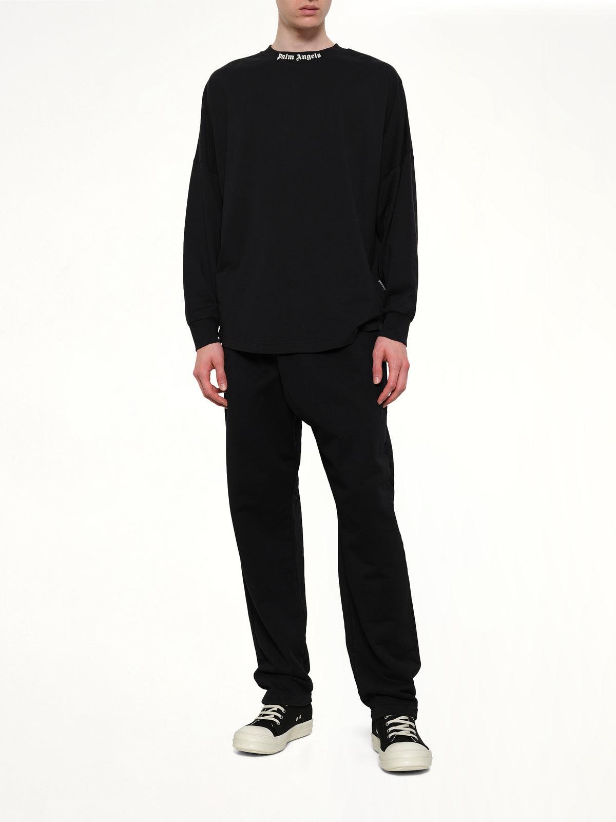 Classic Logo Over T-Shirt L/S in Black/Off White
