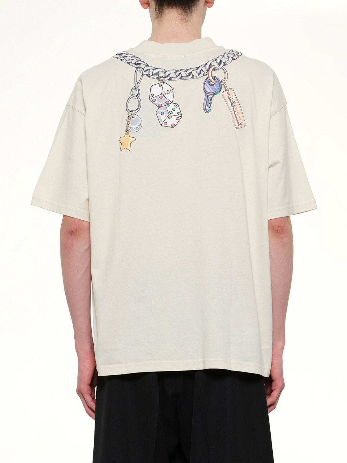 Bearbrick Print Cotton T-Shirt in Natural Raw