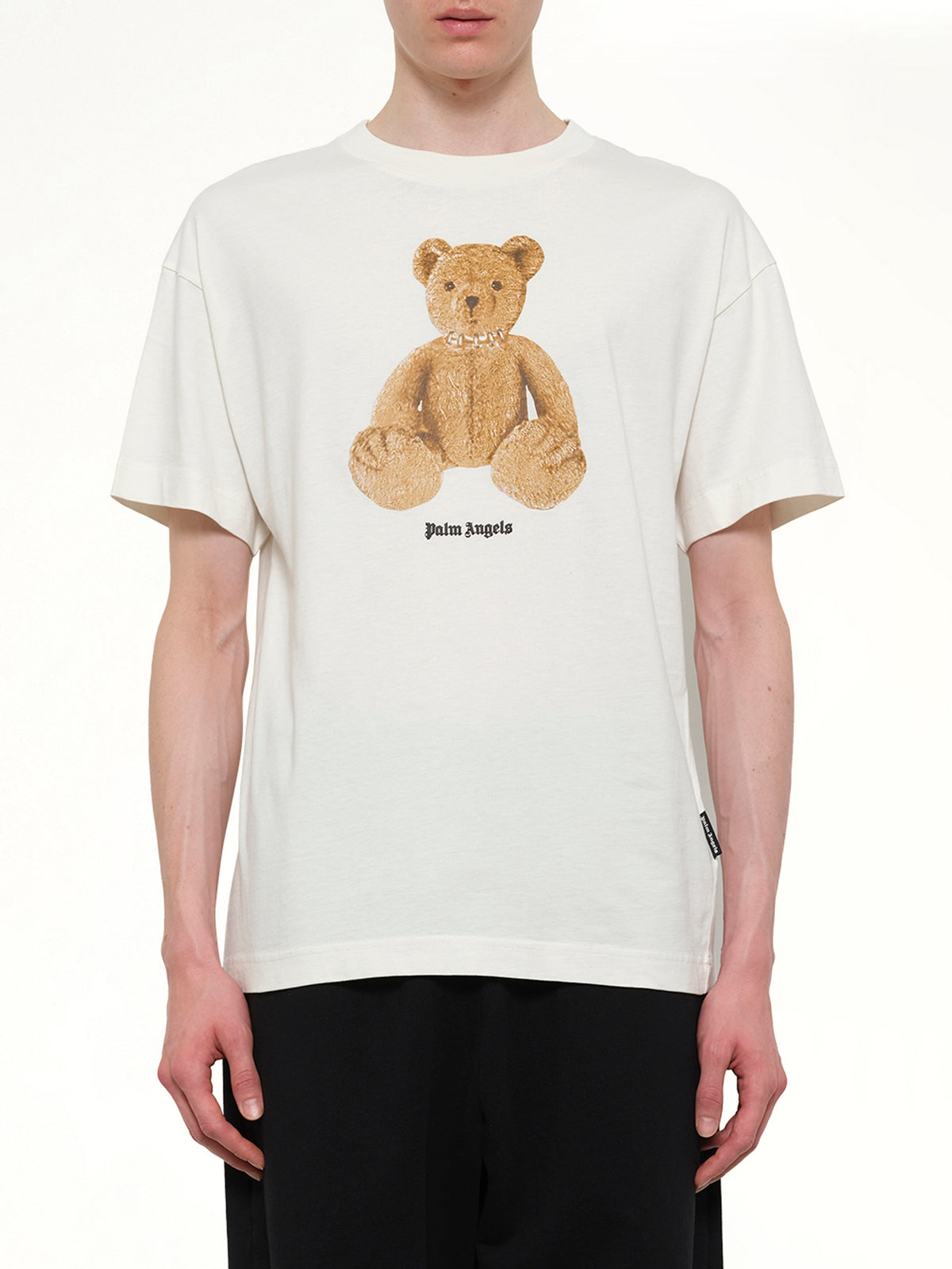 Bear Regular T-Shirt in White/Brown