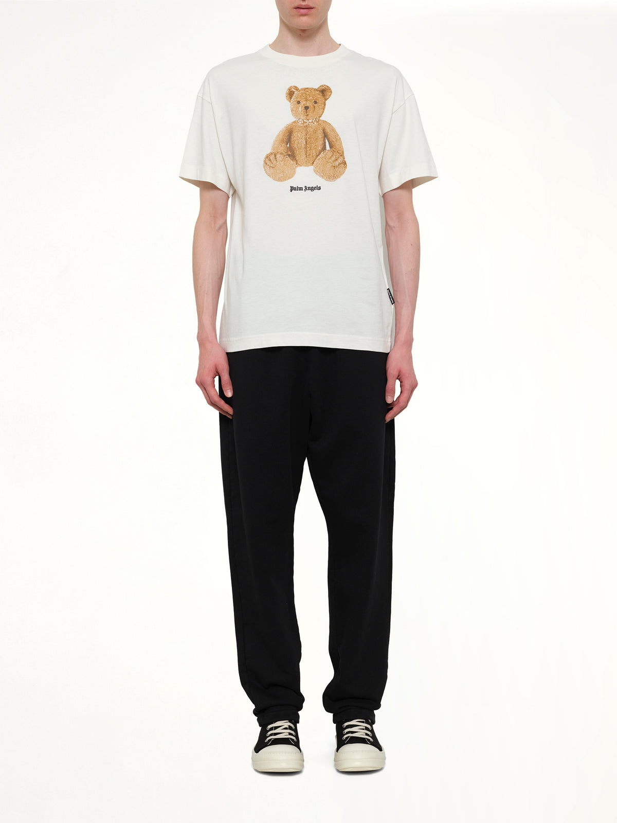 Bear Regular T-Shirt in White/Brown