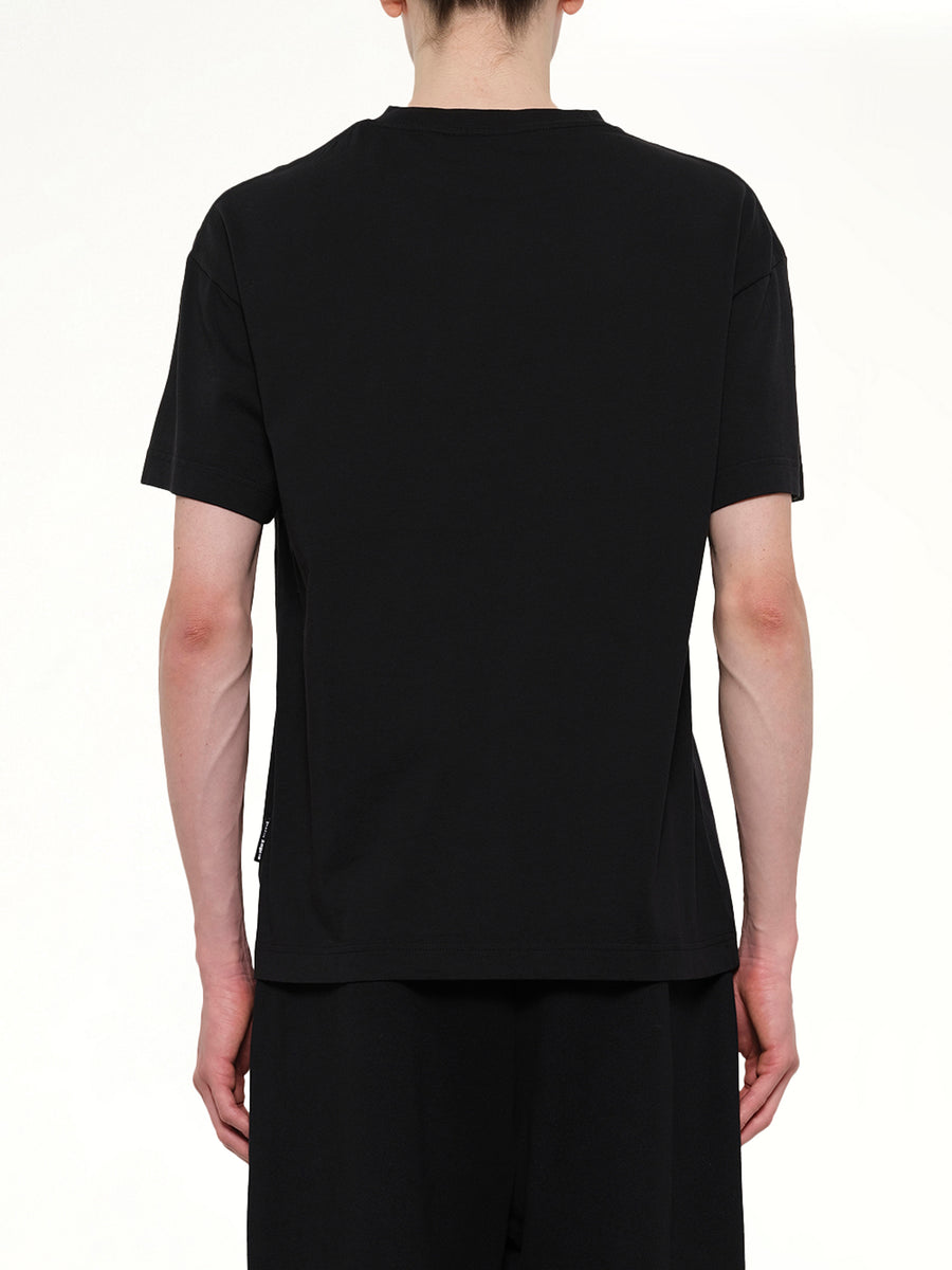 Curved Logo Regular T-Shirt in Black/Off White