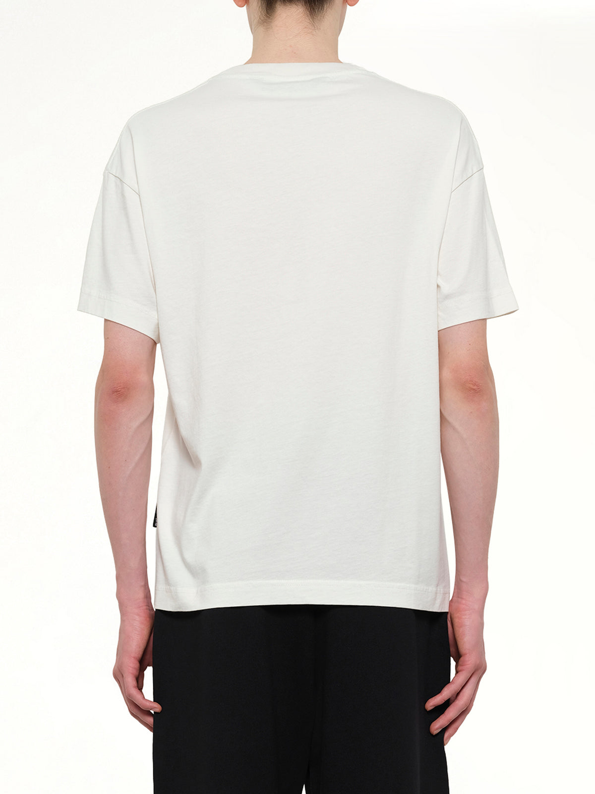 Neck Logo Regular T-Shirt in Off White/Black