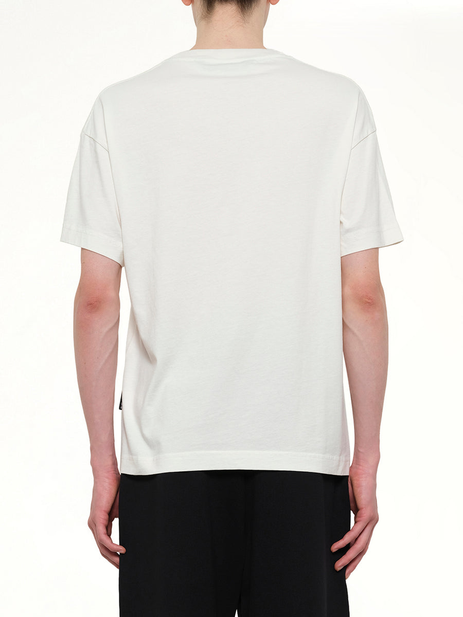 Neck Logo Regular T-Shirt in Off White/Black