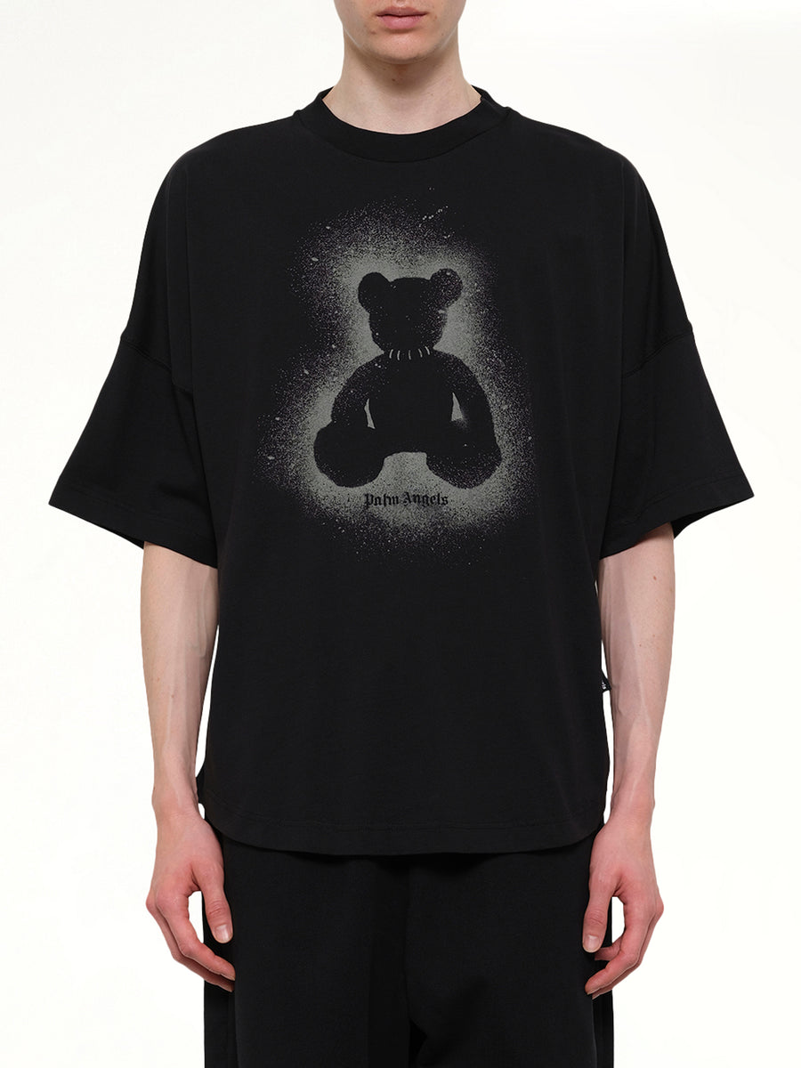 Spray Bear Over T-Shirt in Black/Dark Grey