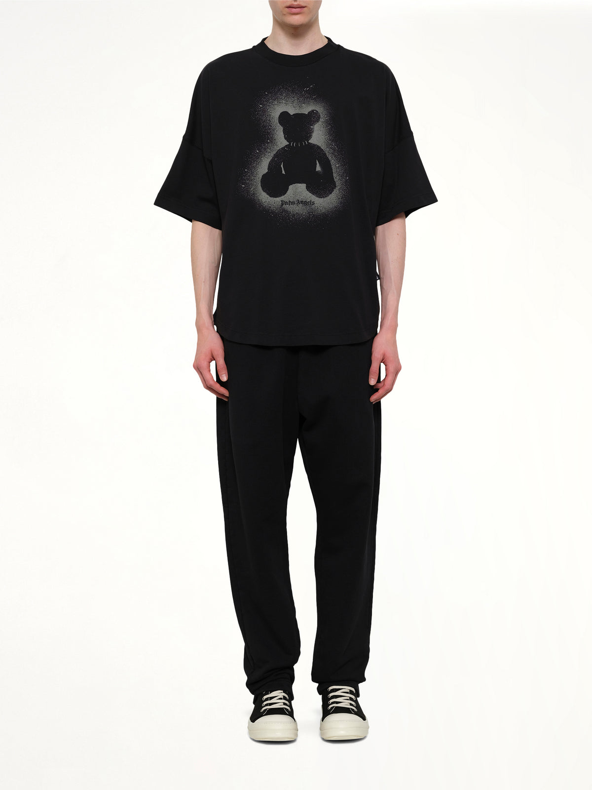 Spray Bear Over T-Shirt in Black/Dark Grey