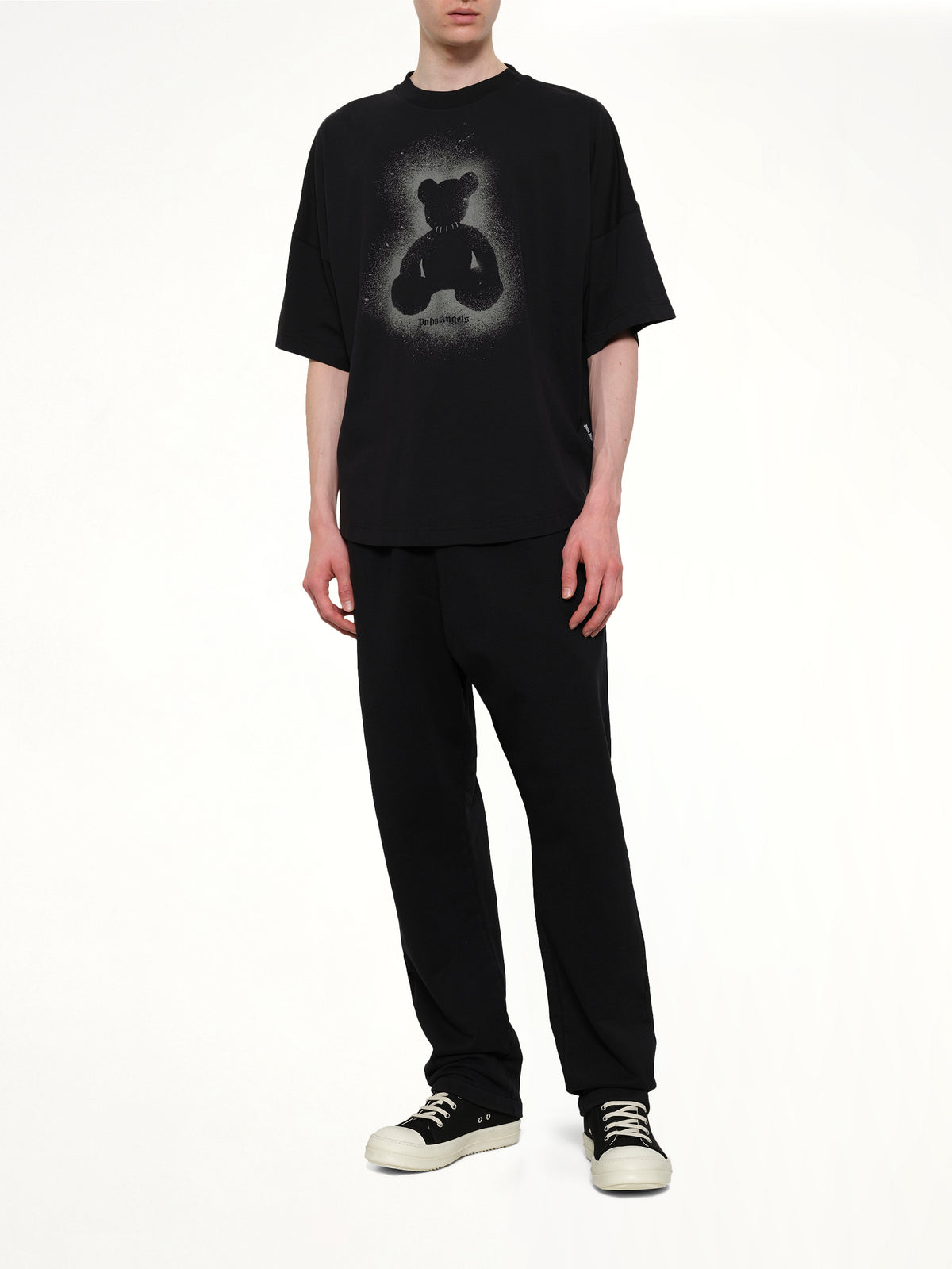 Spray Bear Over T-Shirt in Black/Dark Grey