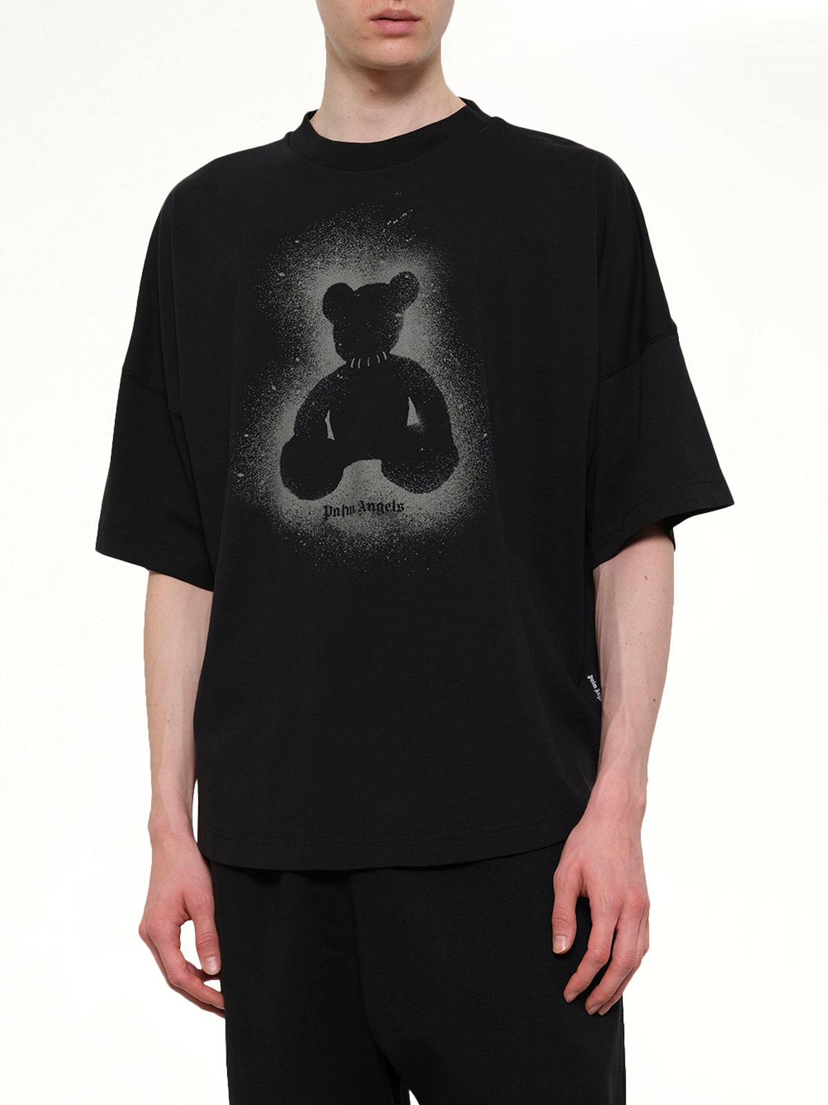 Spray Bear Over T-Shirt in Black/Dark Grey