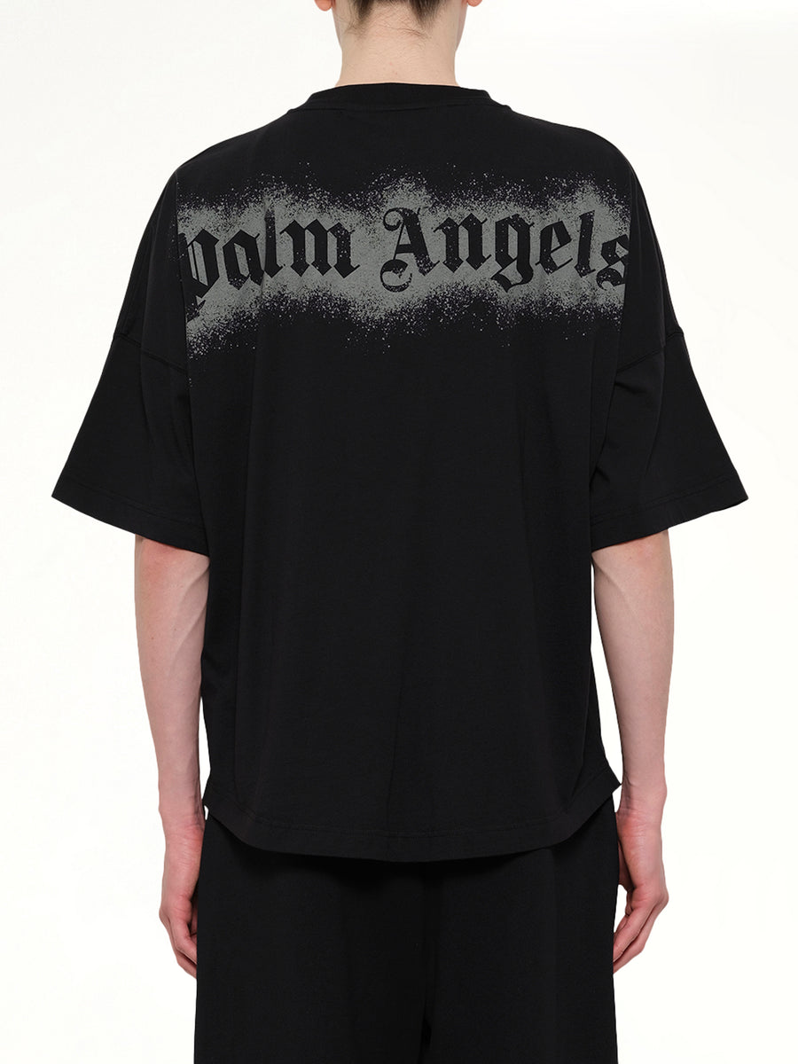 Spray Bear Over T-Shirt in Black/Dark Grey