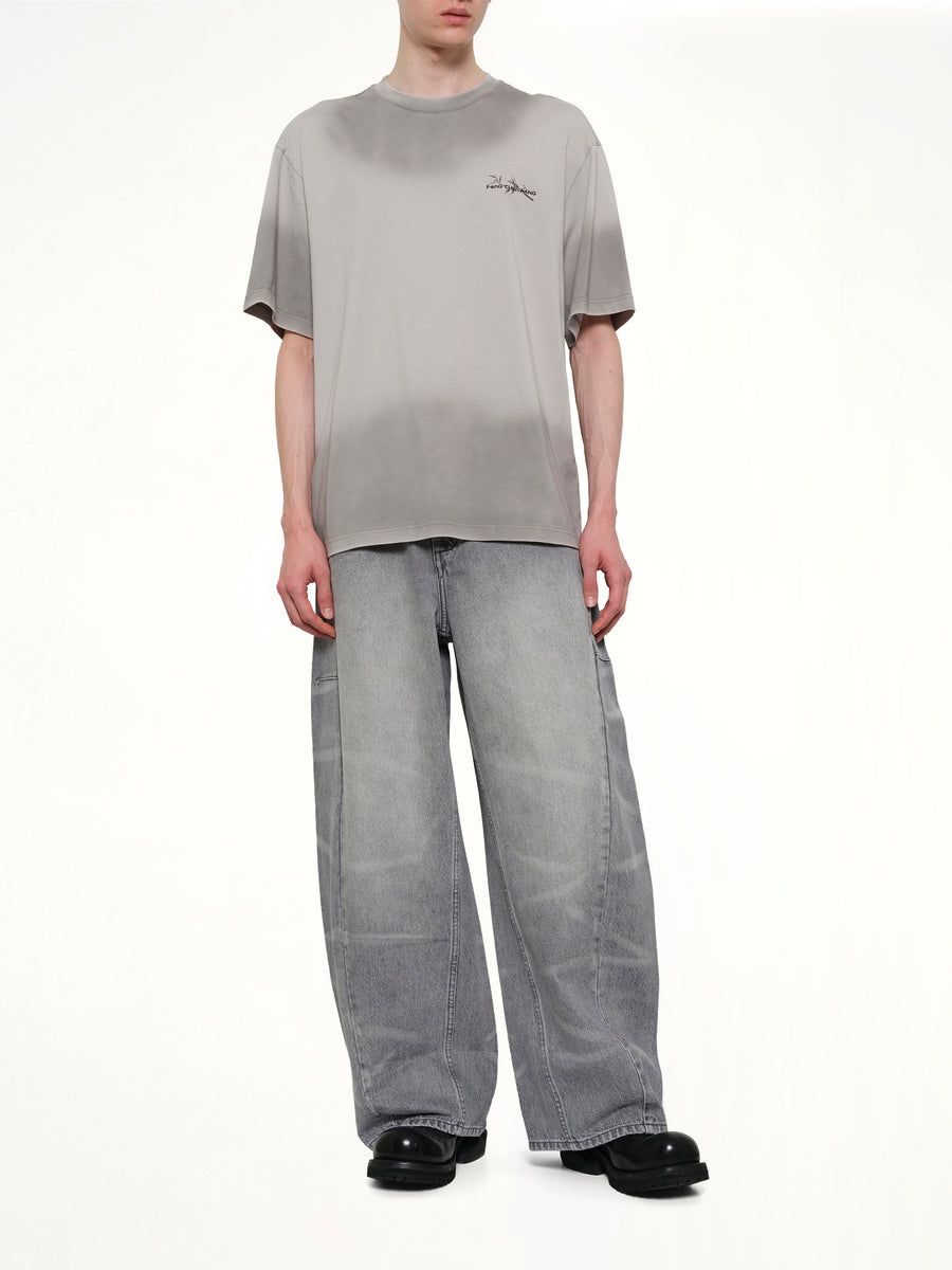 Spray Painted Logo T-Shirt in Grey
