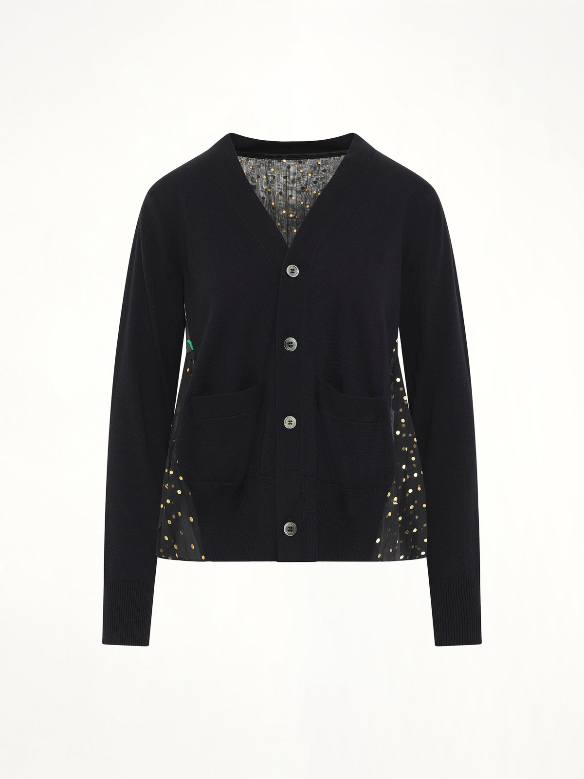 Floral Mix Cardigan in Black