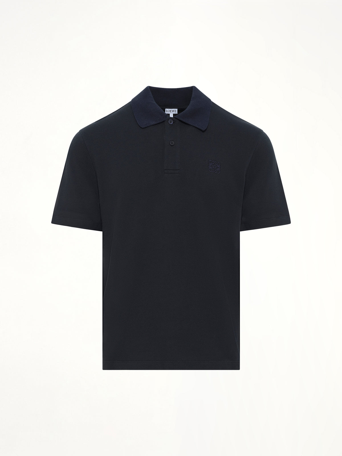 Tonal Anagram Polo in Navy Blue