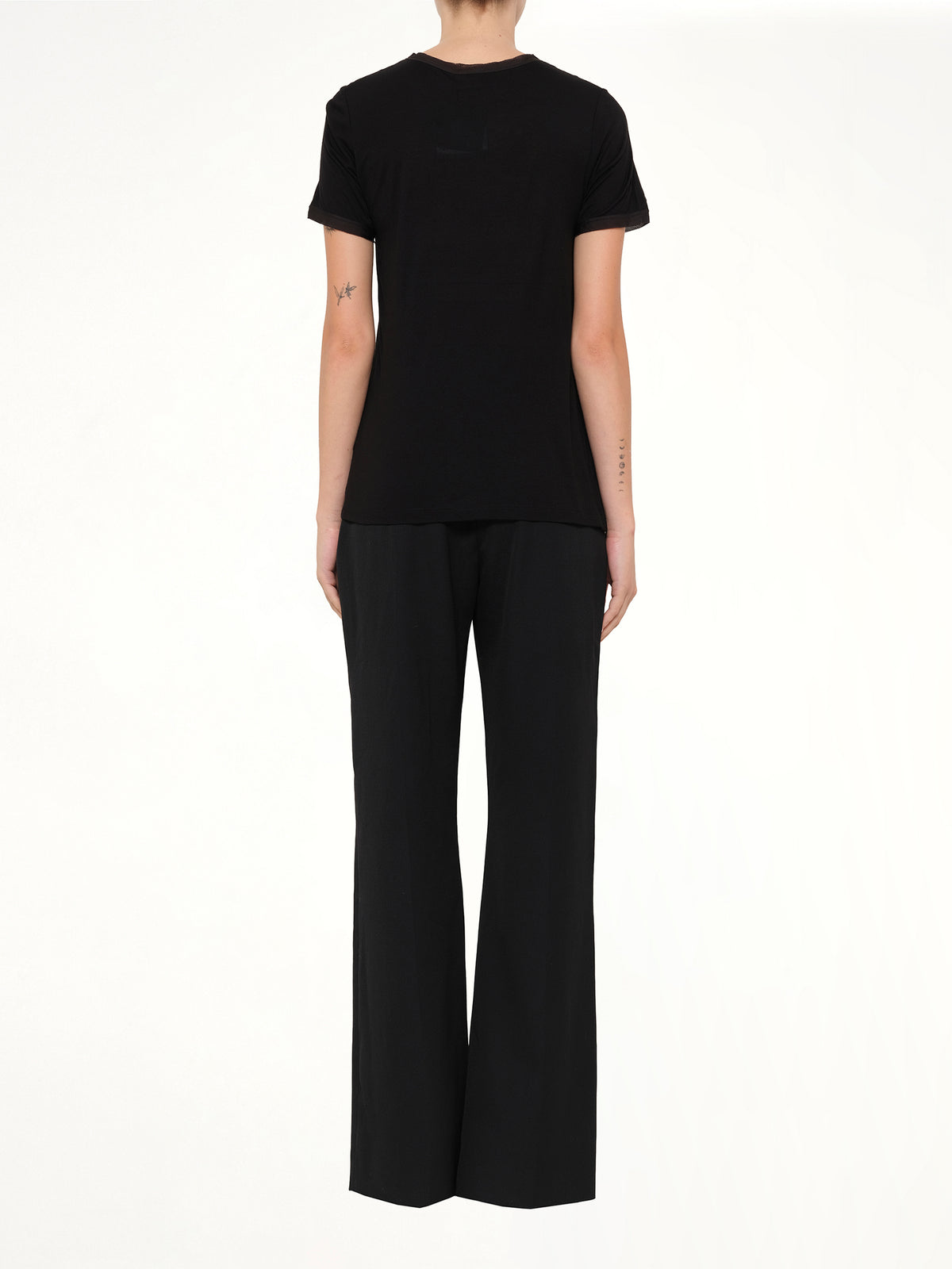 Lanvin Embroidered Jersey Top in Black