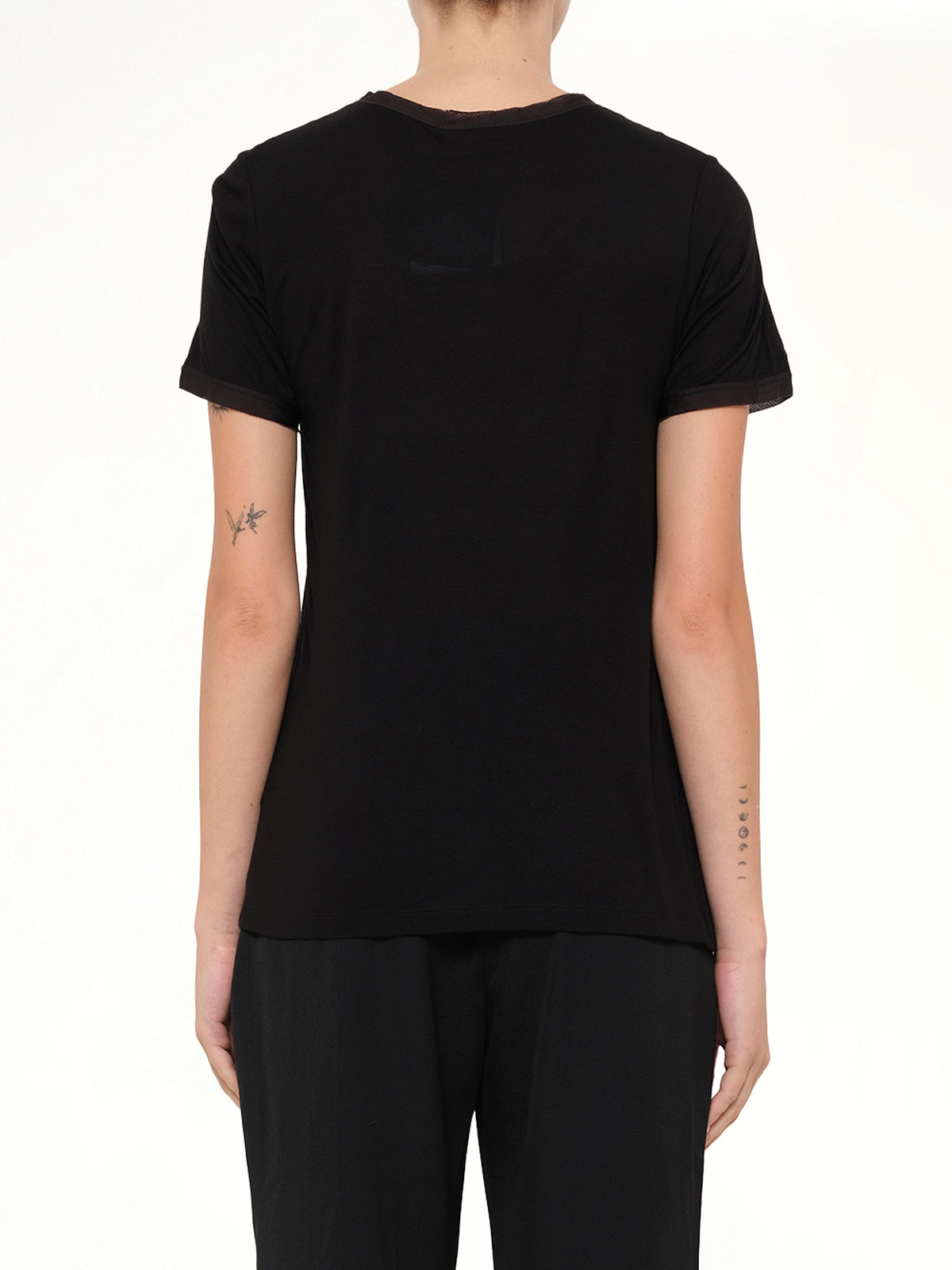 Lanvin Embroidered Jersey Top in Black