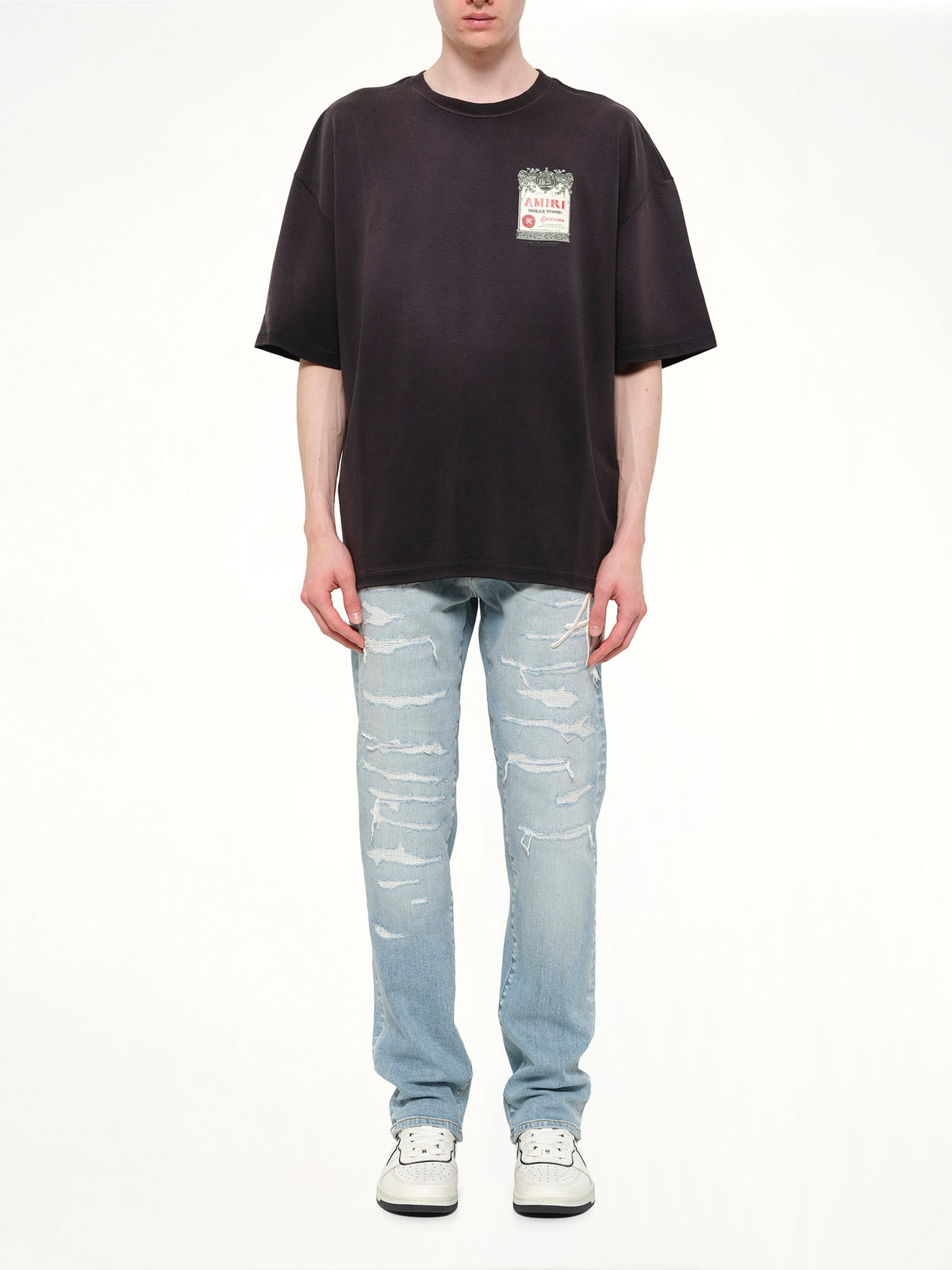 Chateau Stamp Oversized T-Shirt in Black