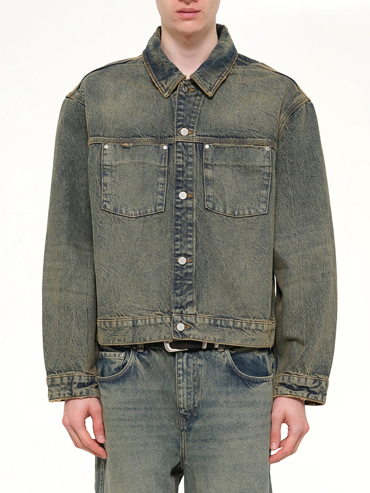Denim Trucker in Blue Cream