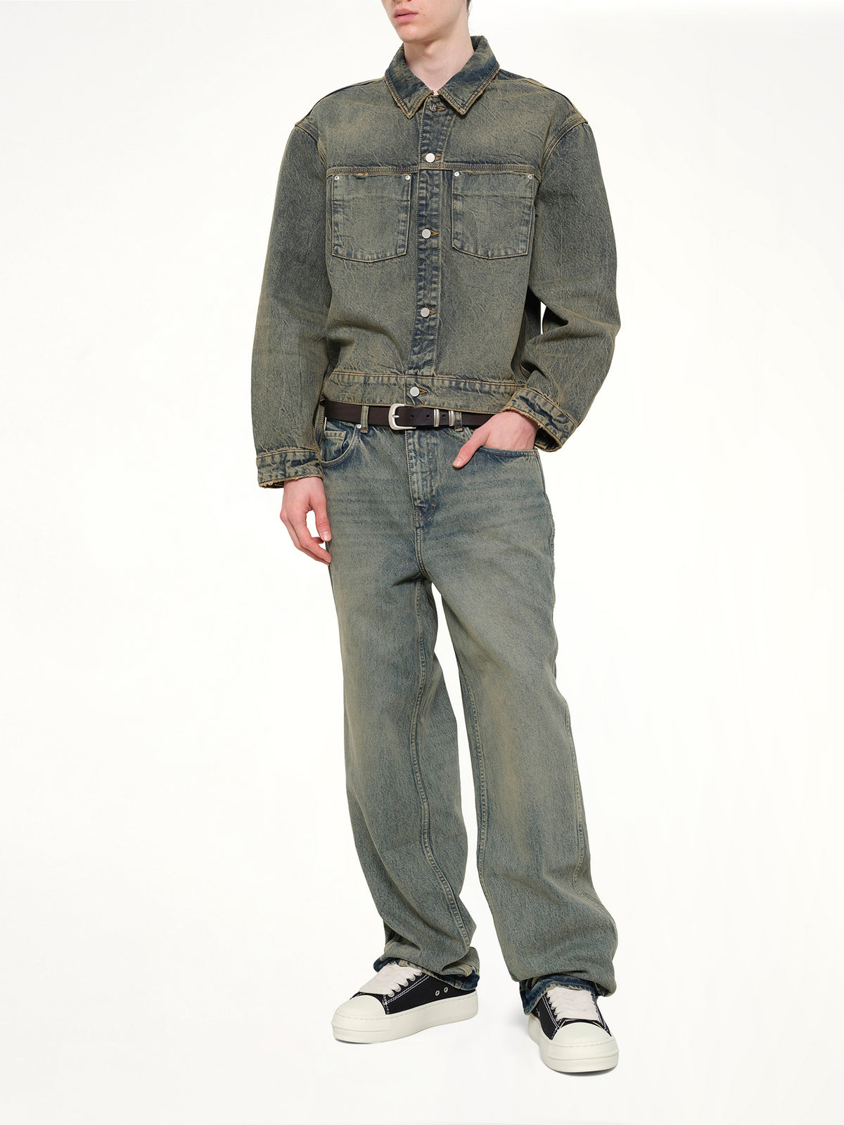 Denim Trucker in Blue Cream