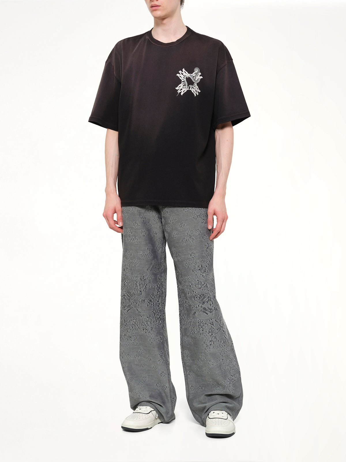 MA Quad Bandana Baggy Jeans in Black