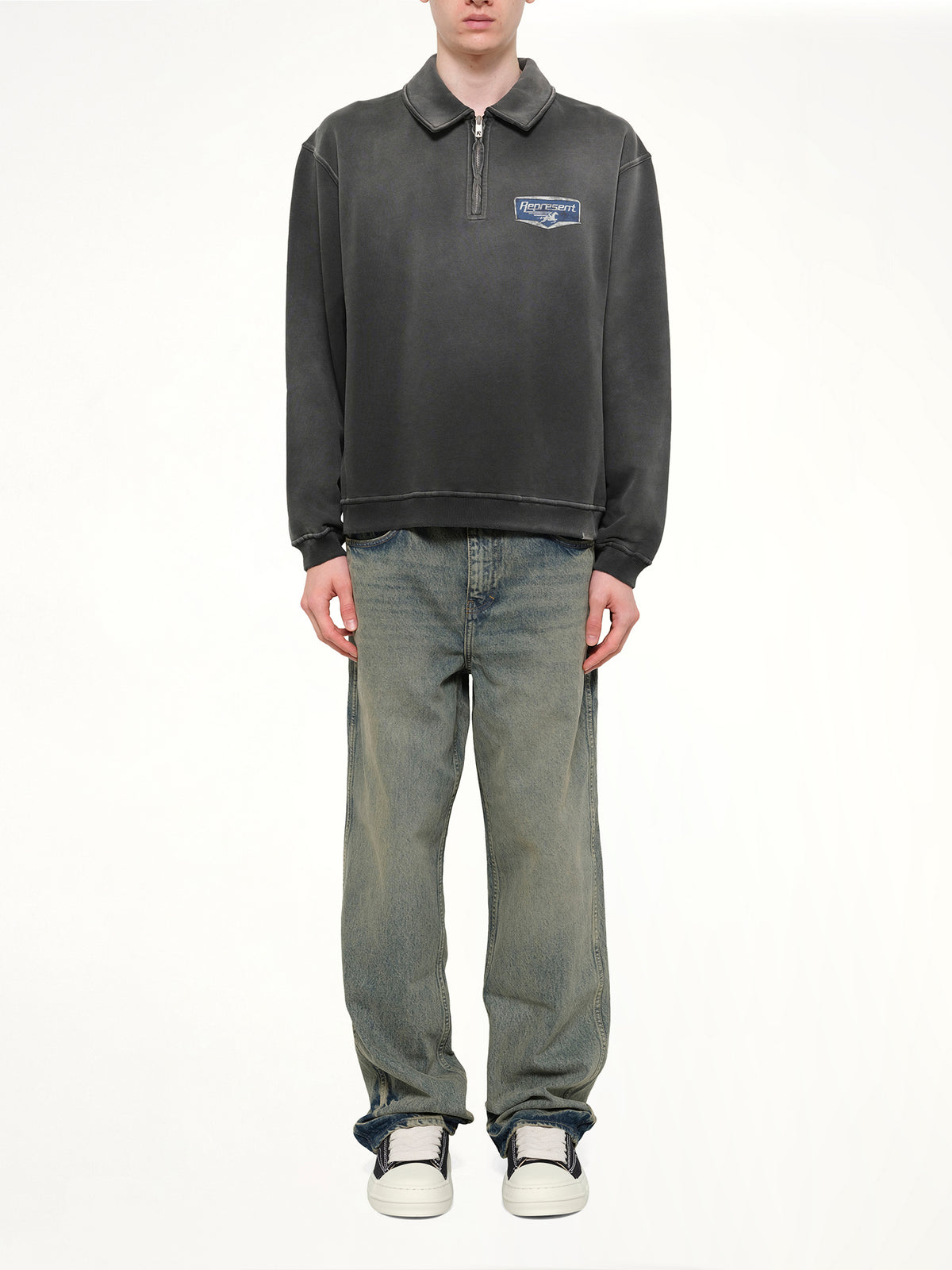 Nothing Faster Quarter Zip Sweatshirt in Stained Black