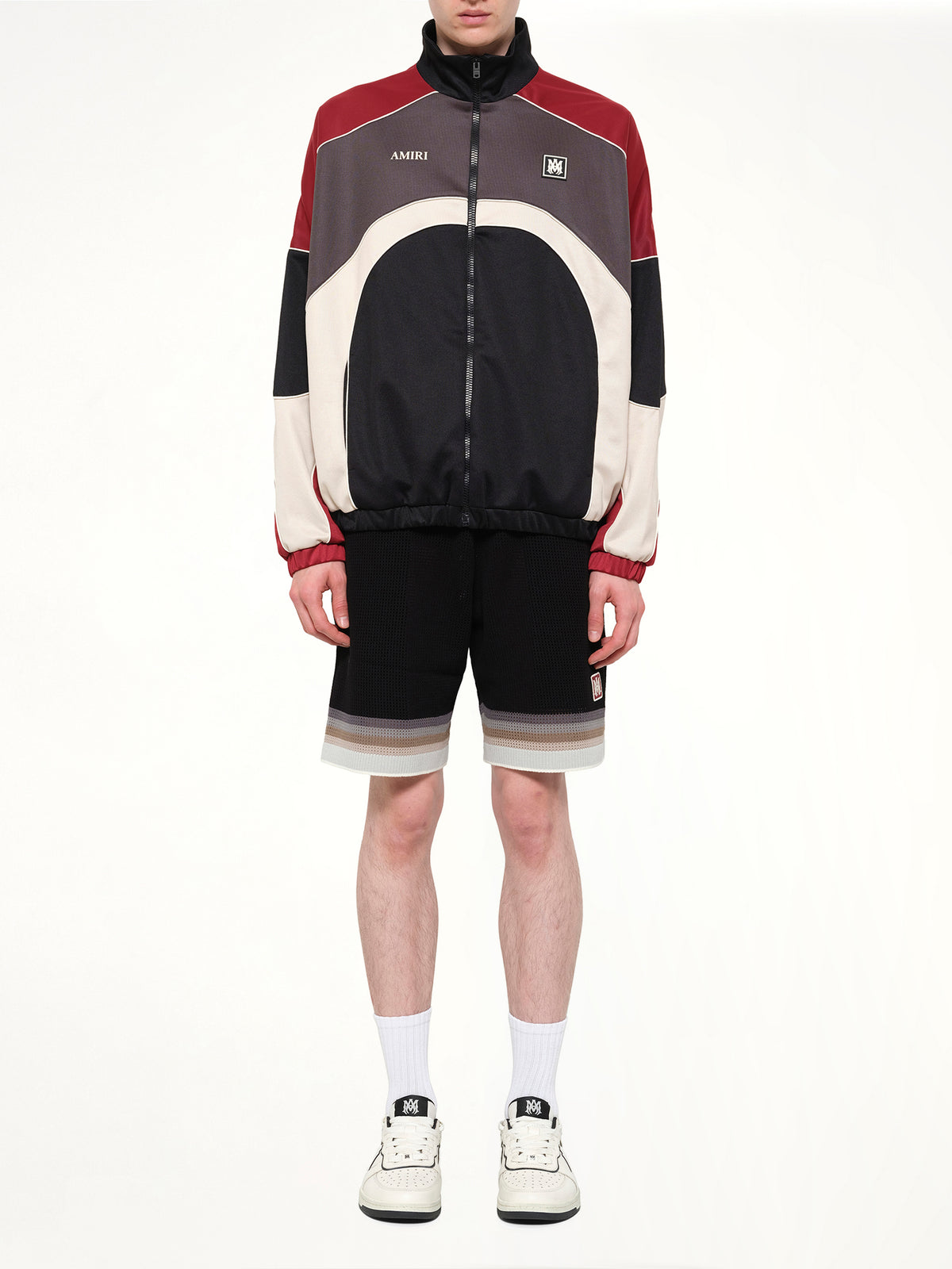 Panel Track Jacket in Black