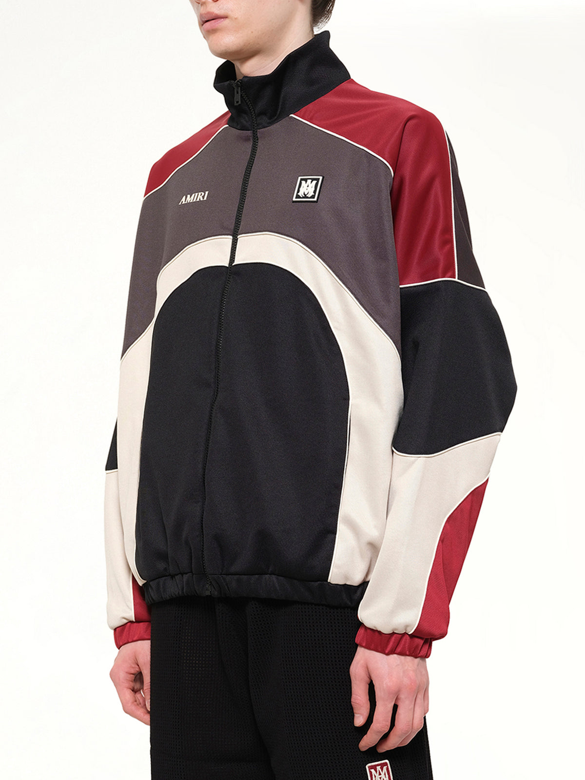 Panel Track Jacket in Black