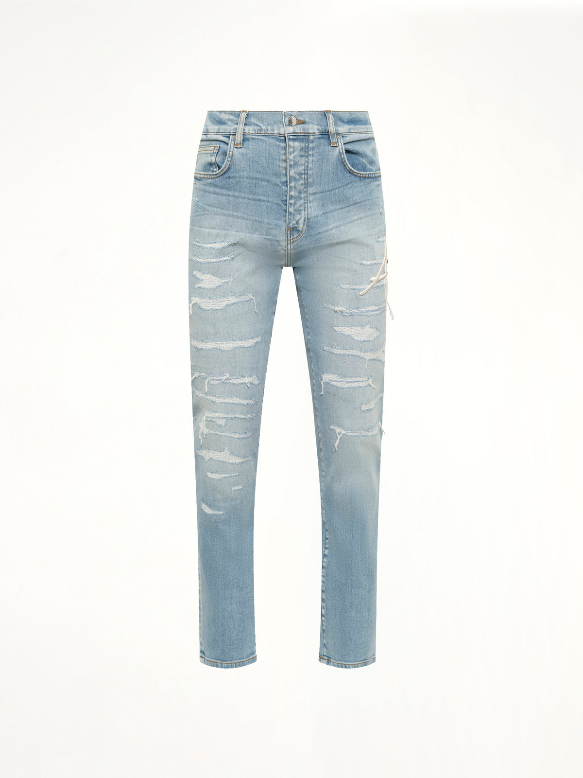 Amiri Repaired Slim Jean in Worn Slate