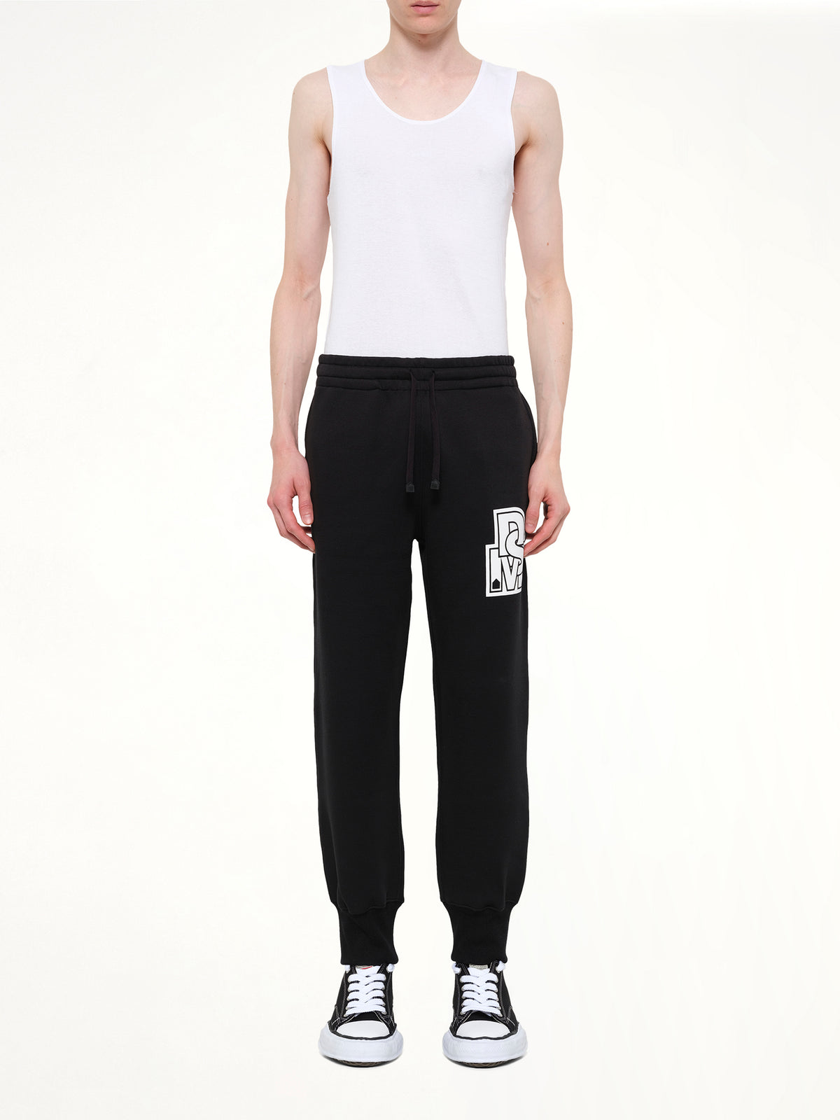 Double Knit Jogger Pants in Black