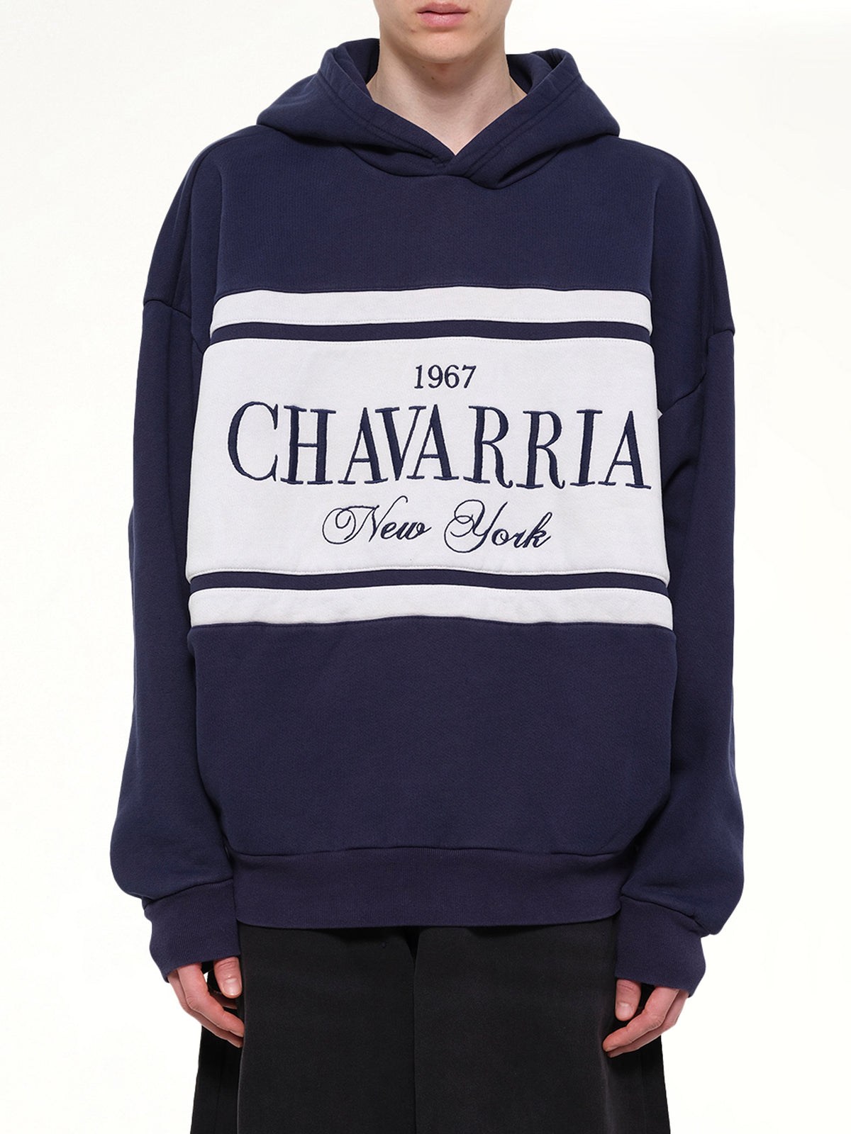 Chavarria Stripe Gilroy Hoodie in Peacoat