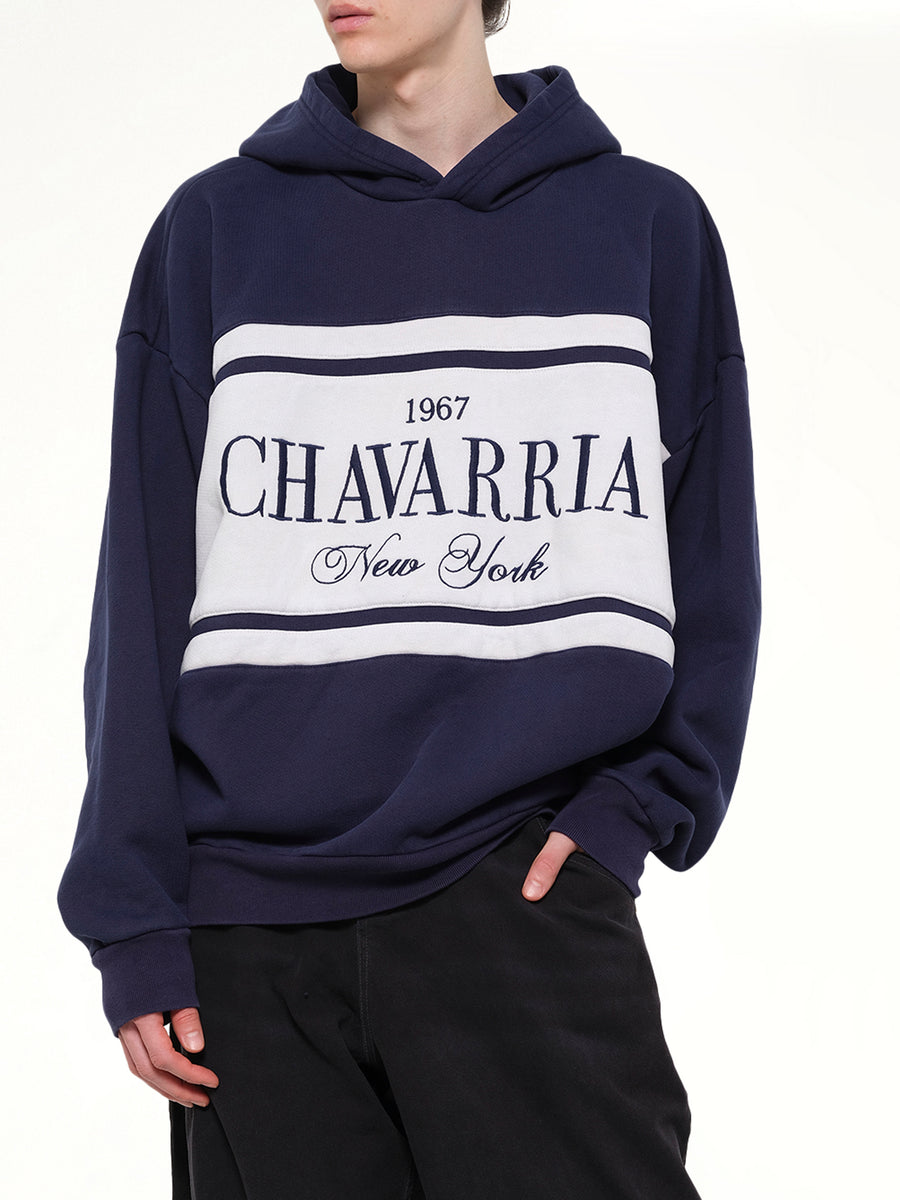 Chavarria Stripe Gilroy Hoodie in Peacoat