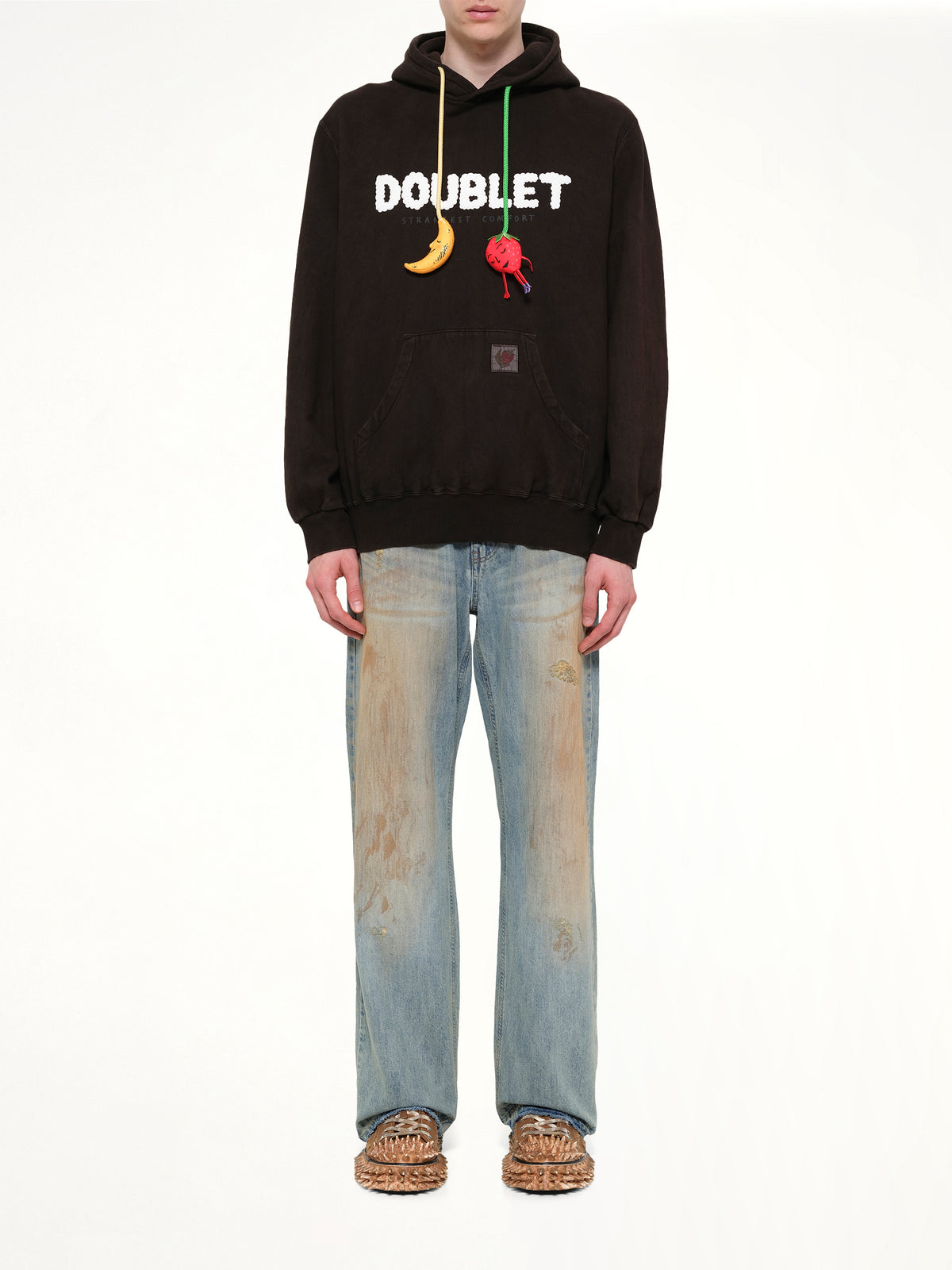 Mud-Dyed Hoodie With SHFU in Mud