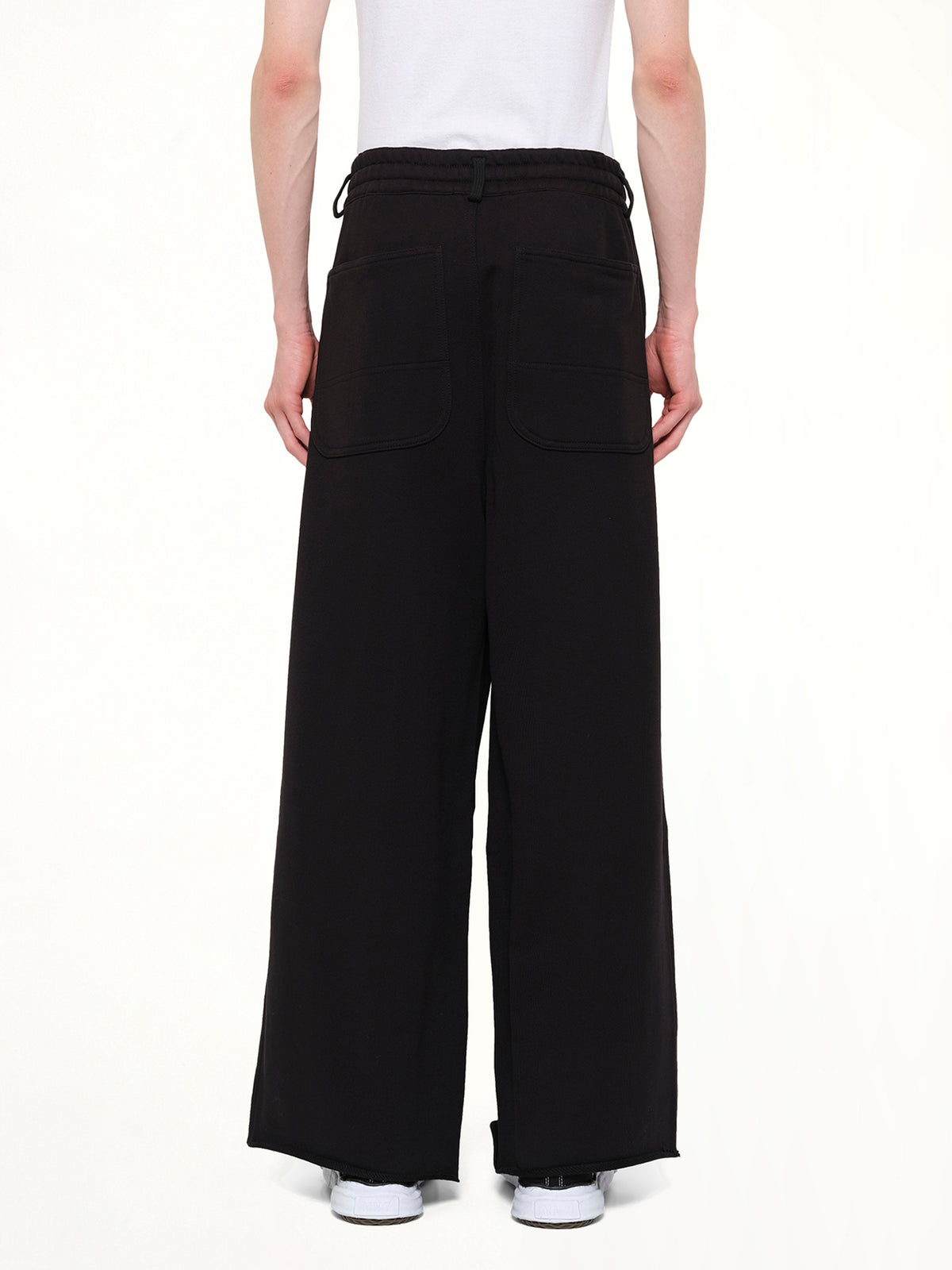 Pile Knit Pleated Pants in Black