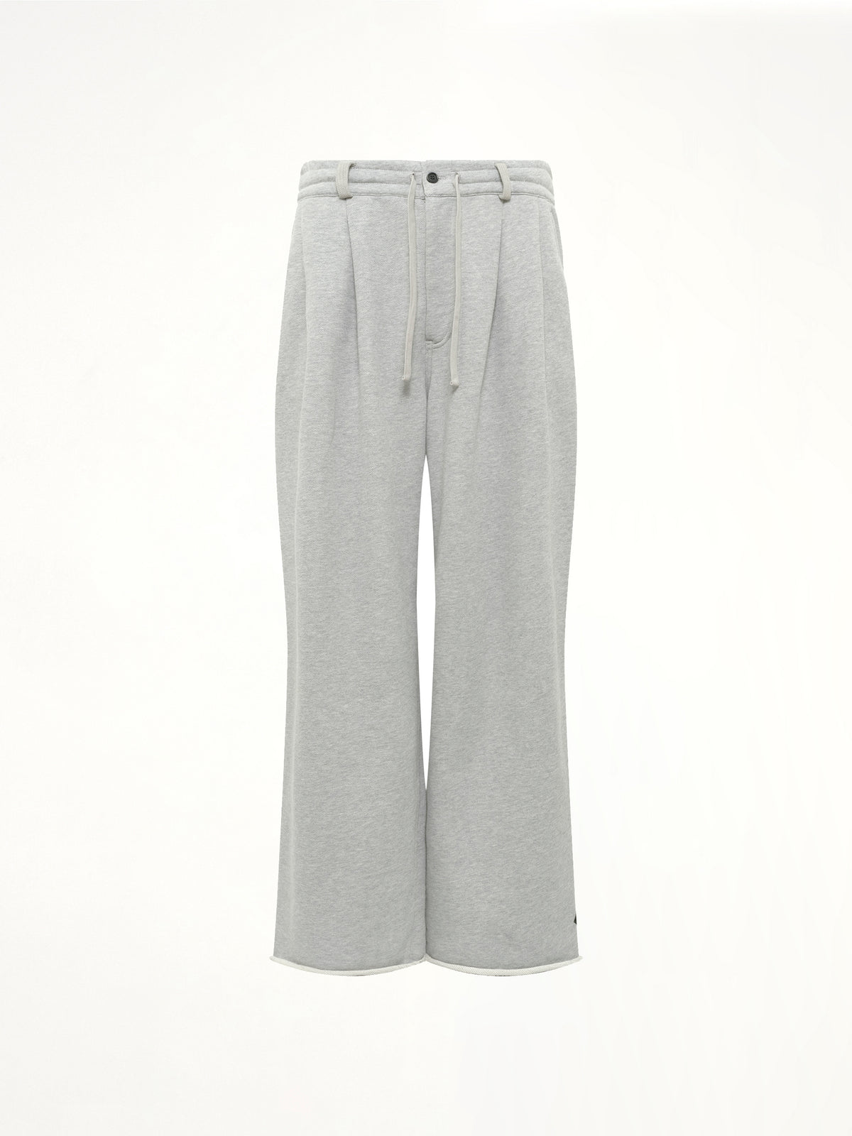 Pleated Pants Back Pile Knit in Grey