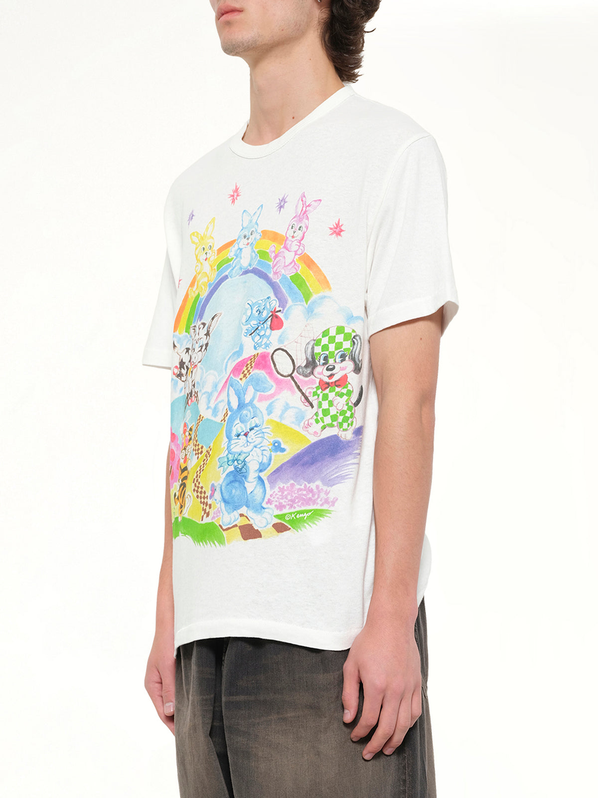 Kenzo Cartoon Classic T-Shirt in Off White