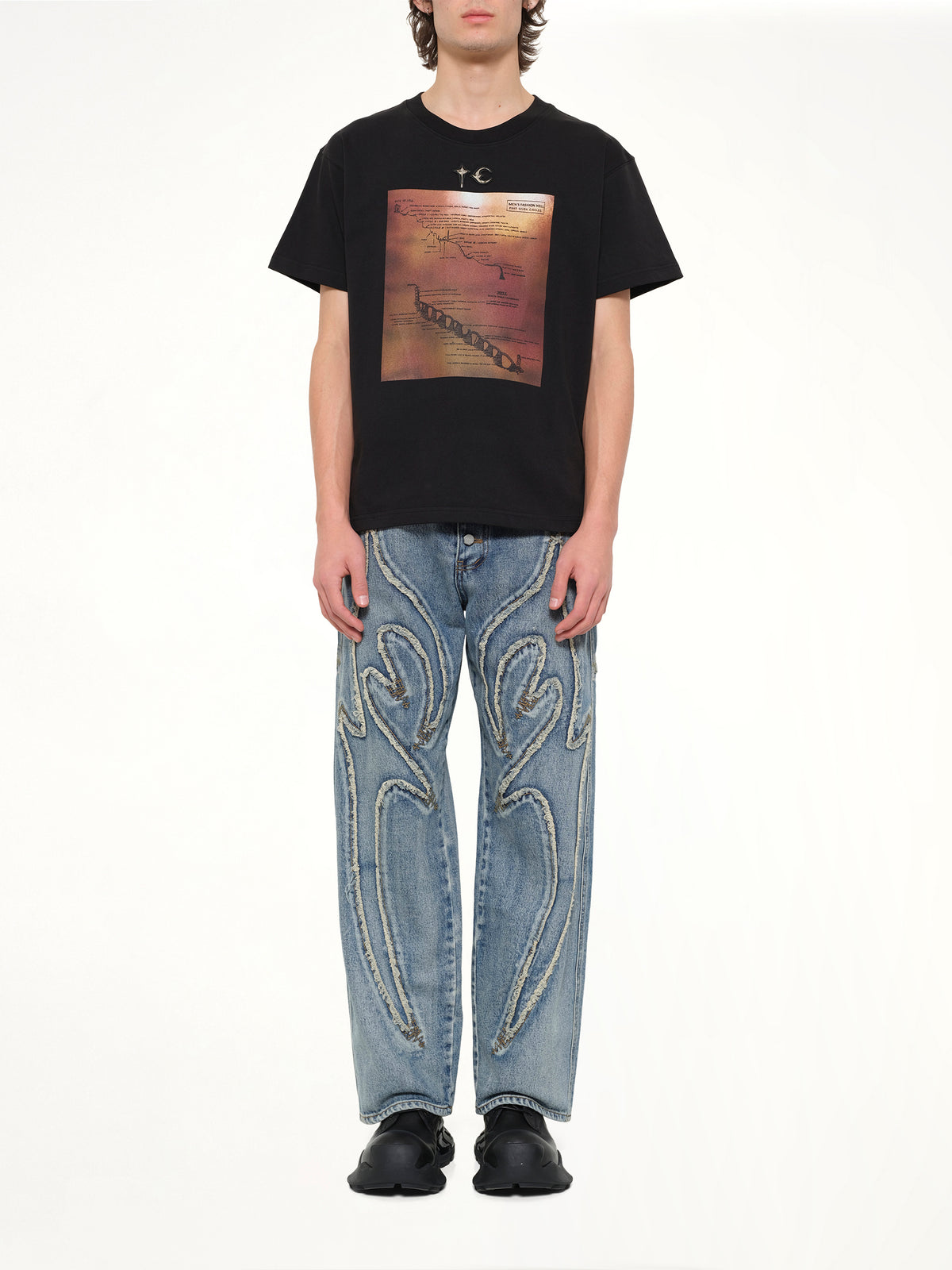 Men's Fashion Hell T-Shirt in Black