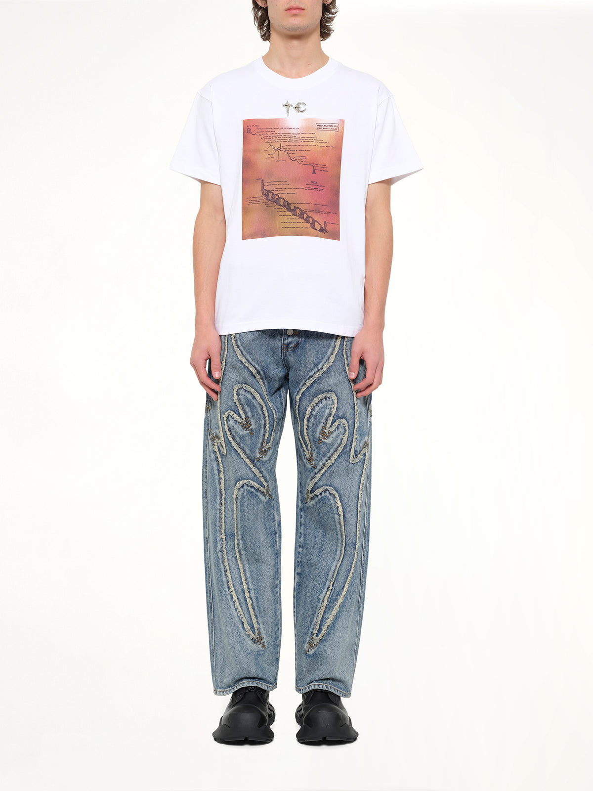 Men's Fashion Hell T-Shirt in White