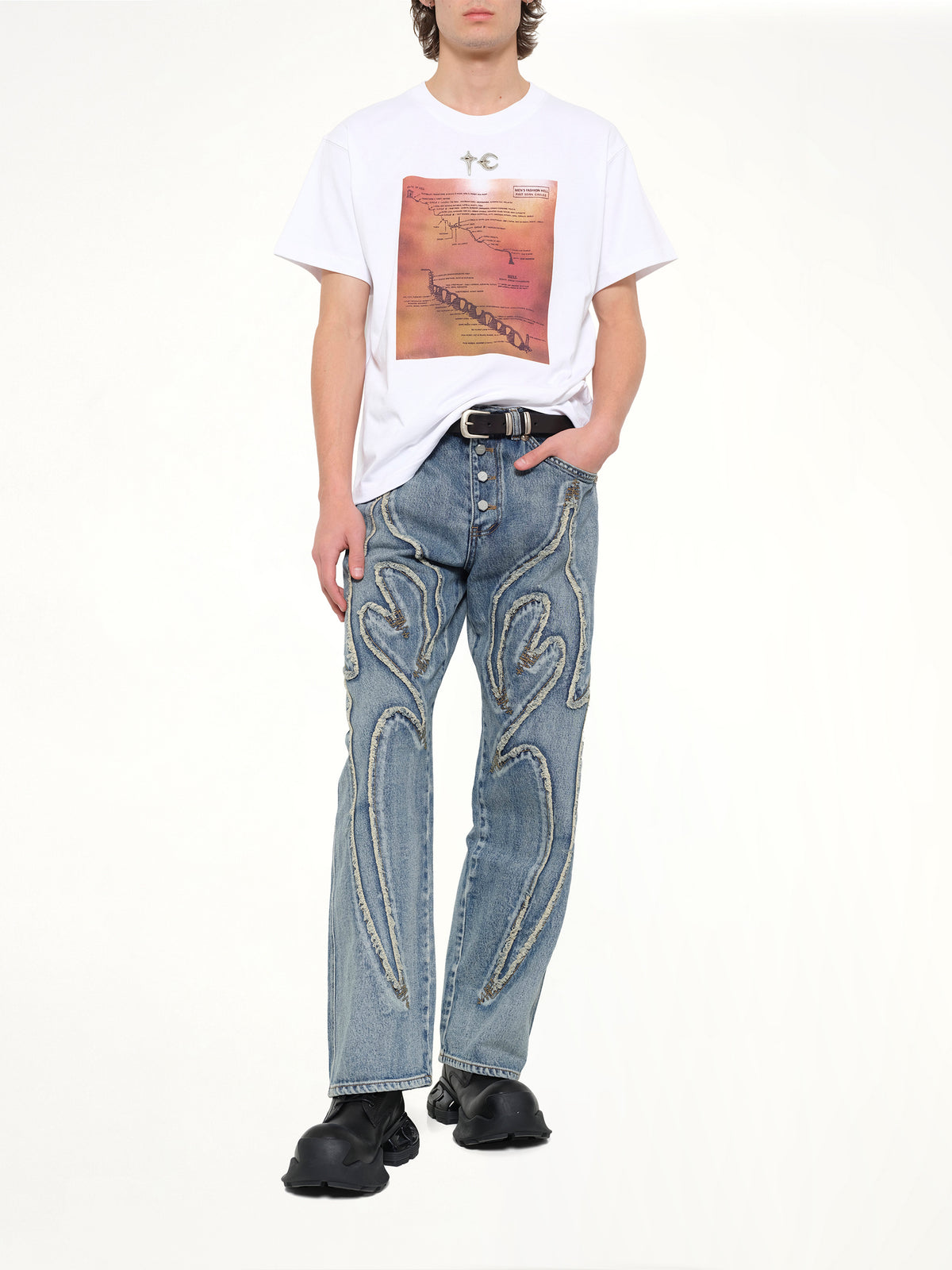 Men's Fashion Hell T-Shirt in White