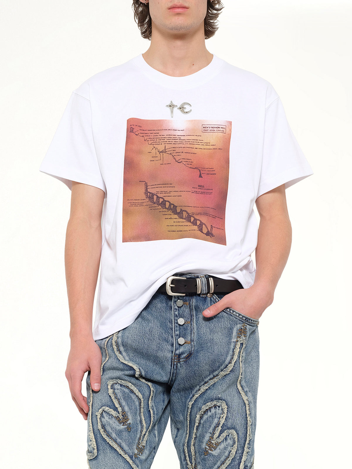 Men's Fashion Hell T-Shirt in White