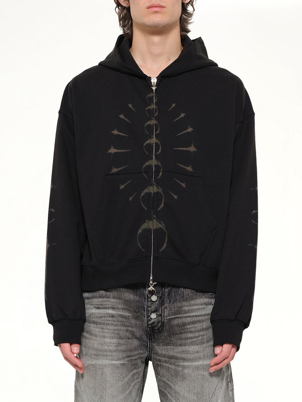 TC Ribcage Zip-Up Hoodie in Black