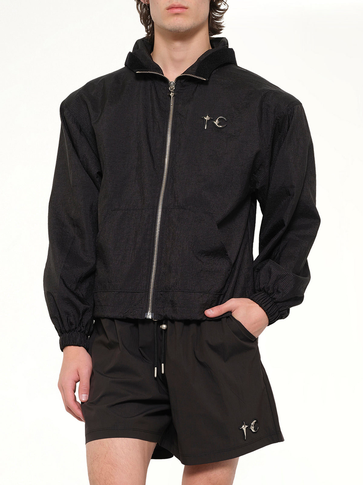 TC Riding Skull Hybrid Shorts in Black