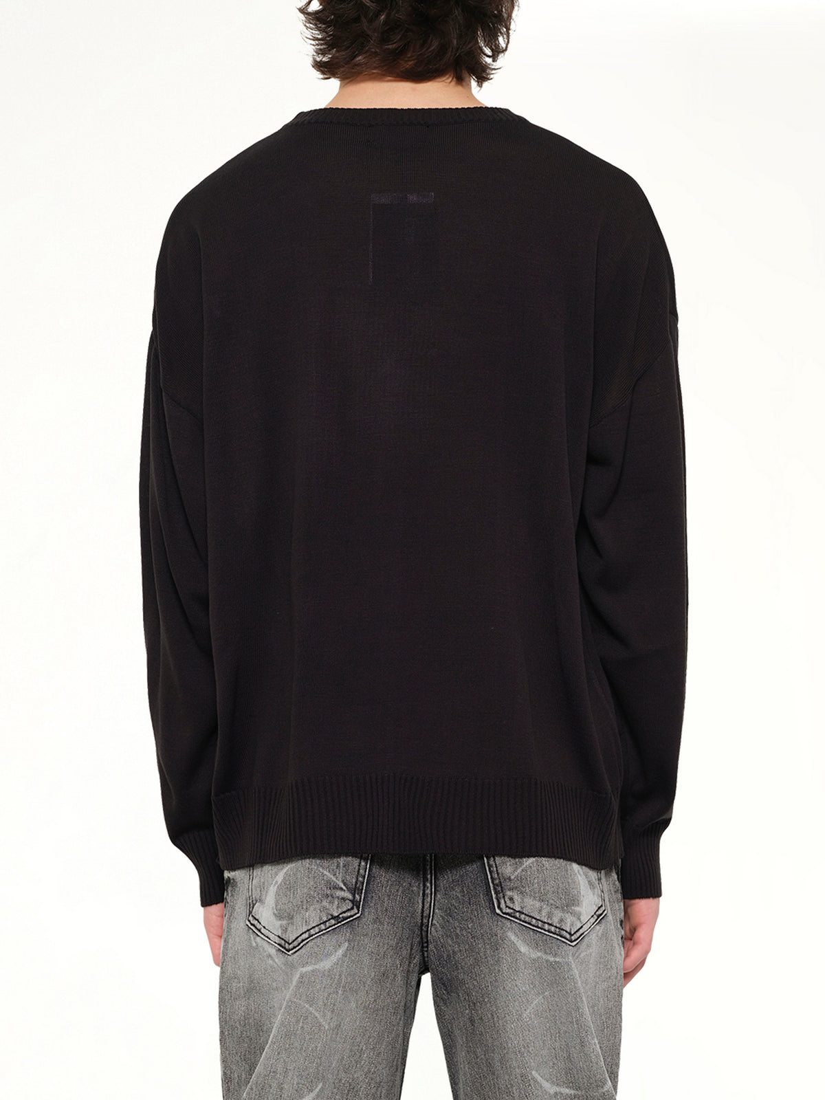 TC Riding Skull Knit Sweater in Black