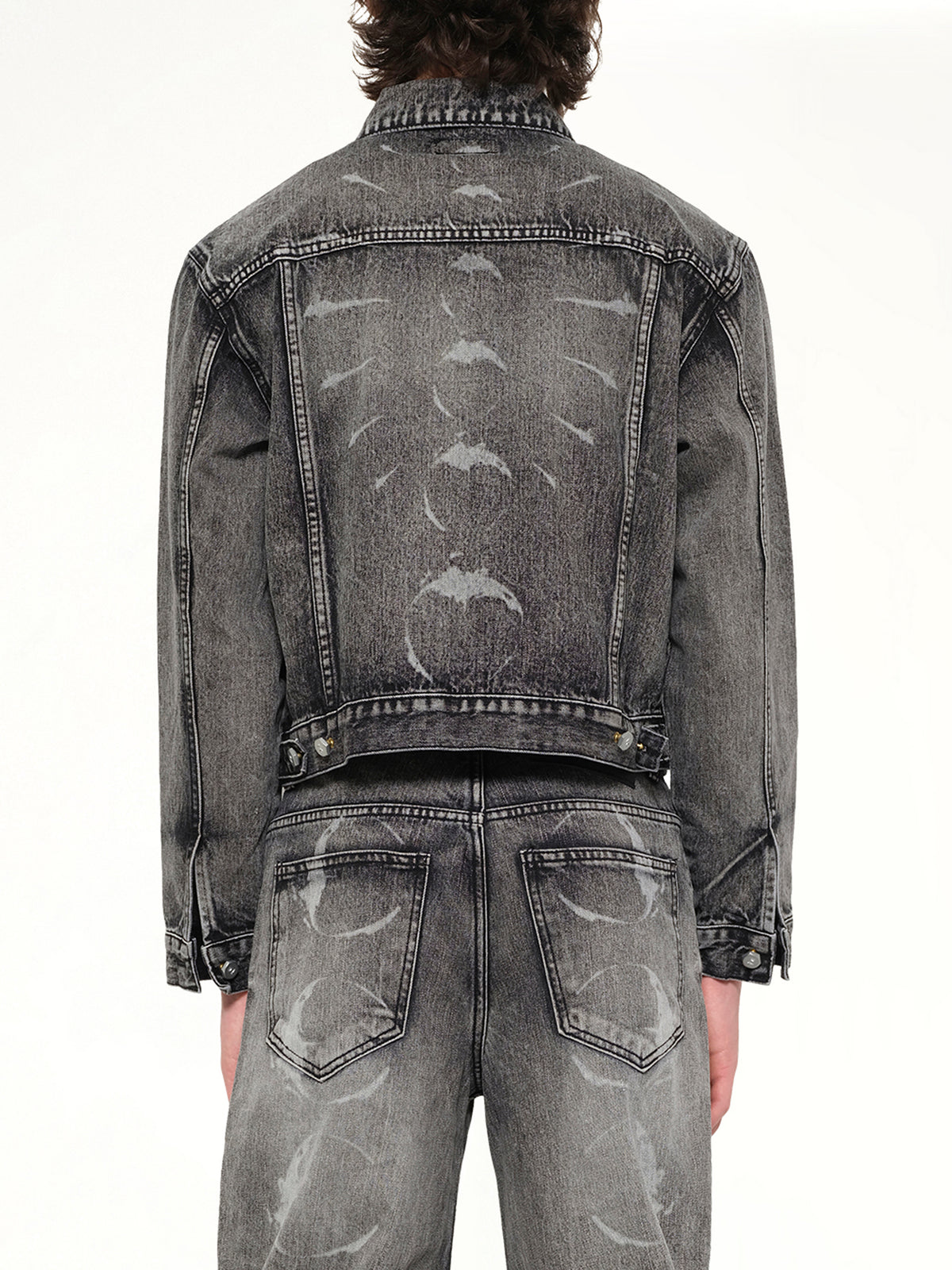 TC Spine Laser Denim Jacket in Black