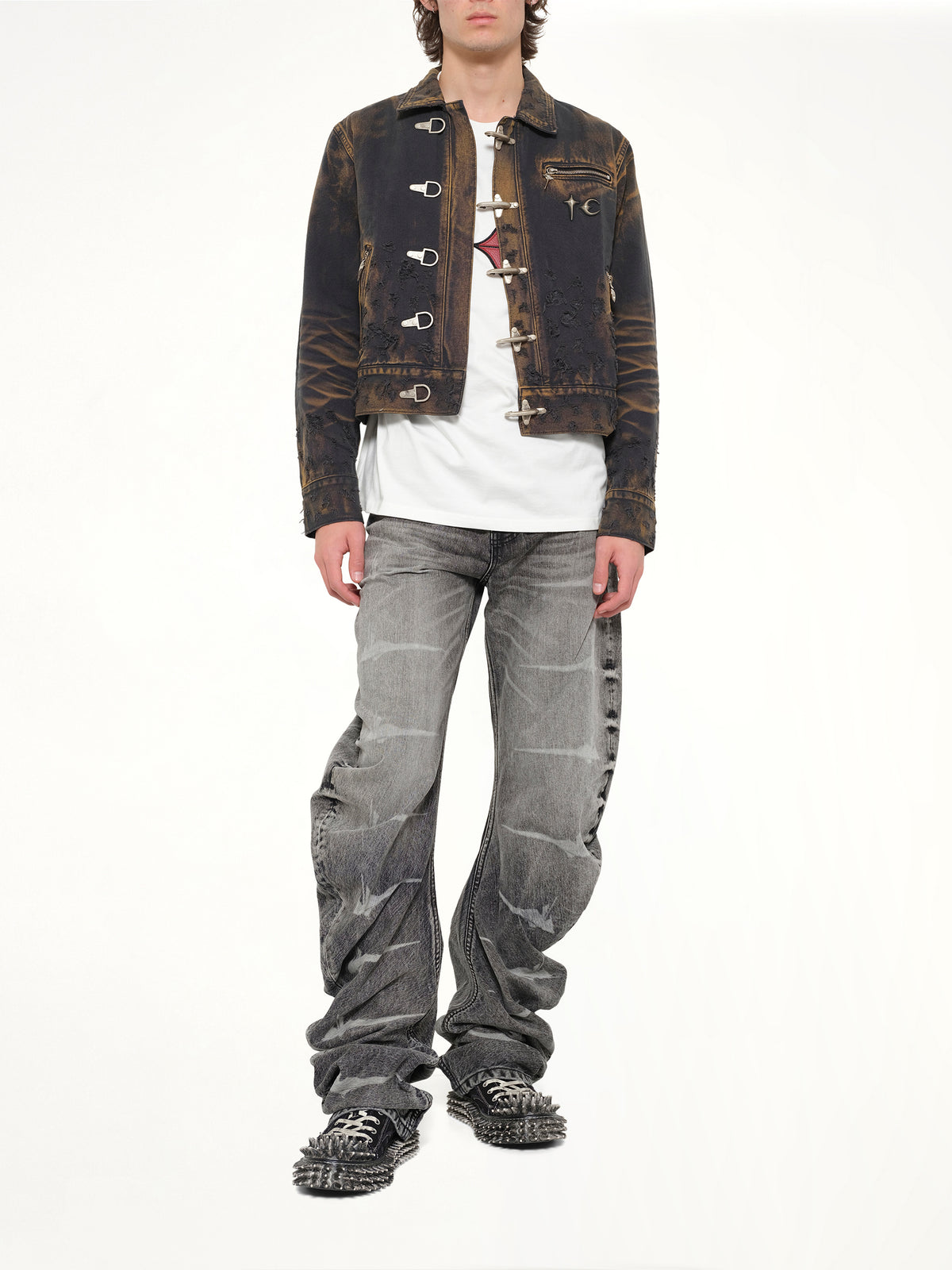 TC Two Tone Washed Jacket in Rust Black